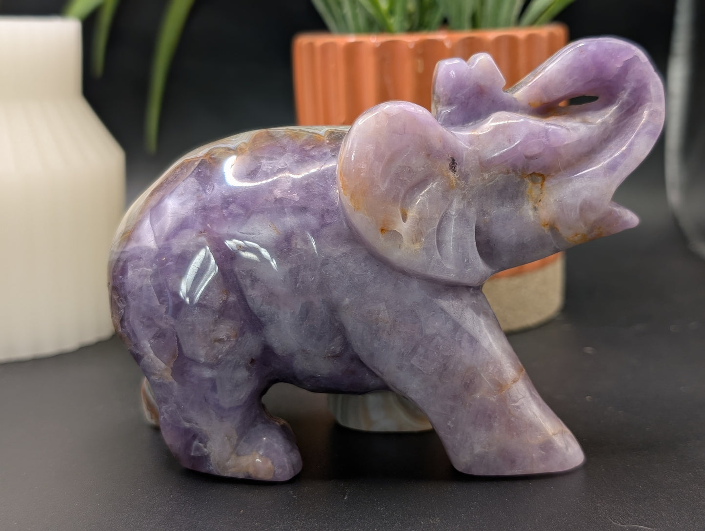 Amethyst & Agate Elephant Carving - Absolutely Stunning & Powerful!!!