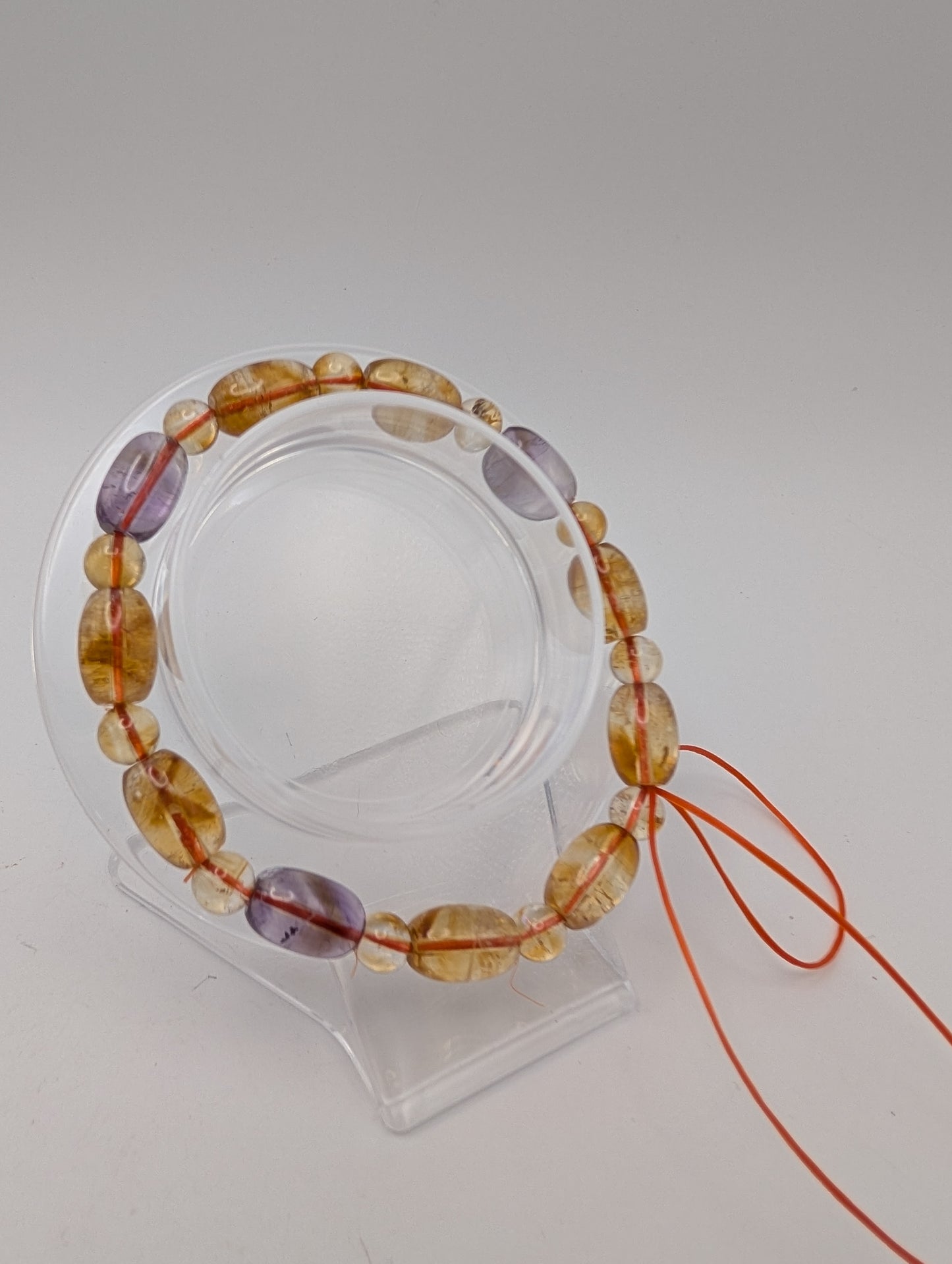 Ametrine Bracelet featuring Natural Amethyst & Citrine Beads