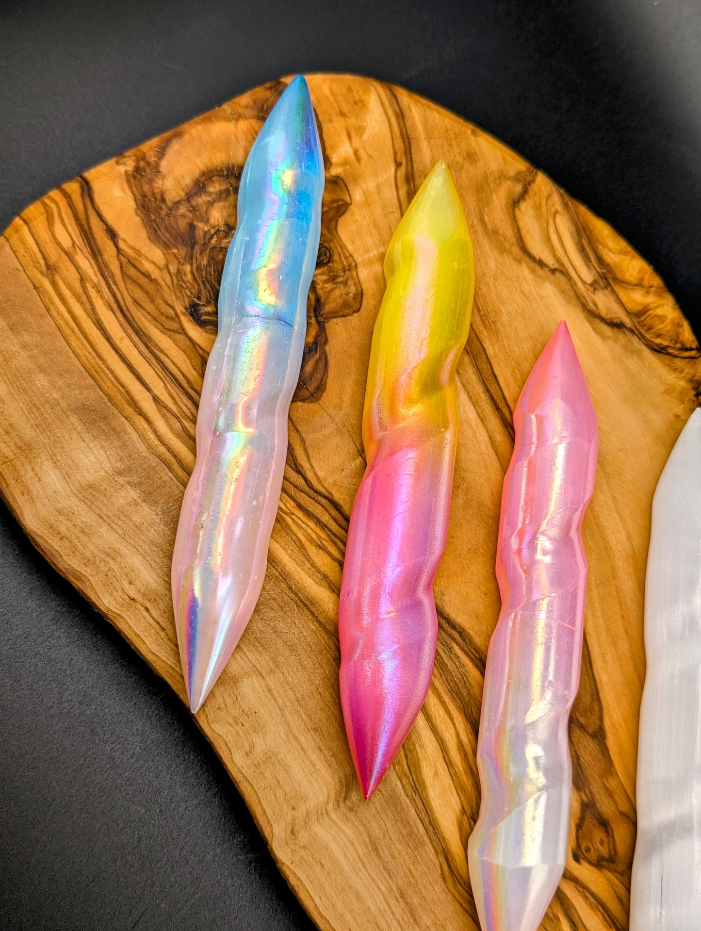 Selenite Spiral Wands