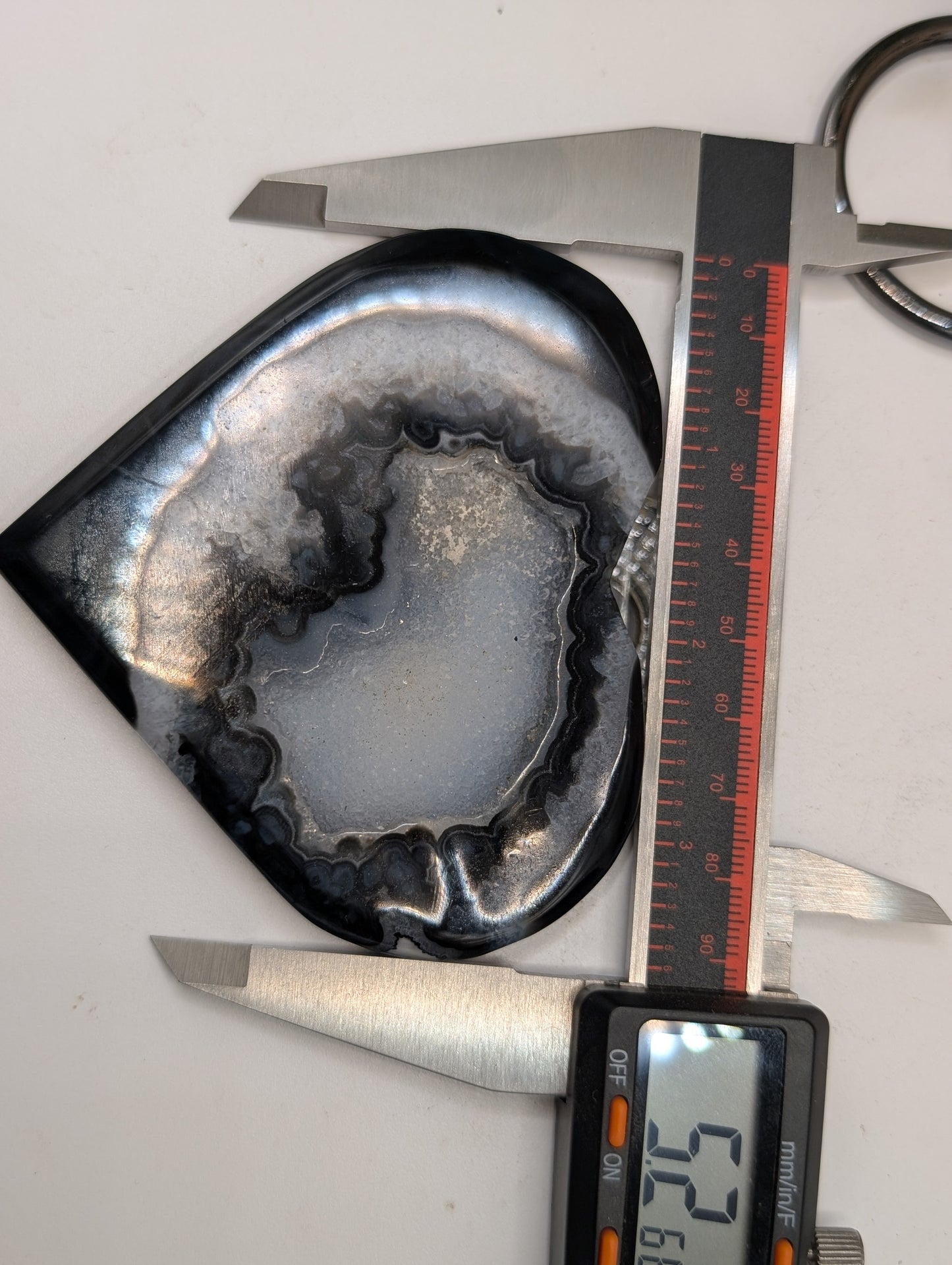 Black Lace Agate Druzy Heart
