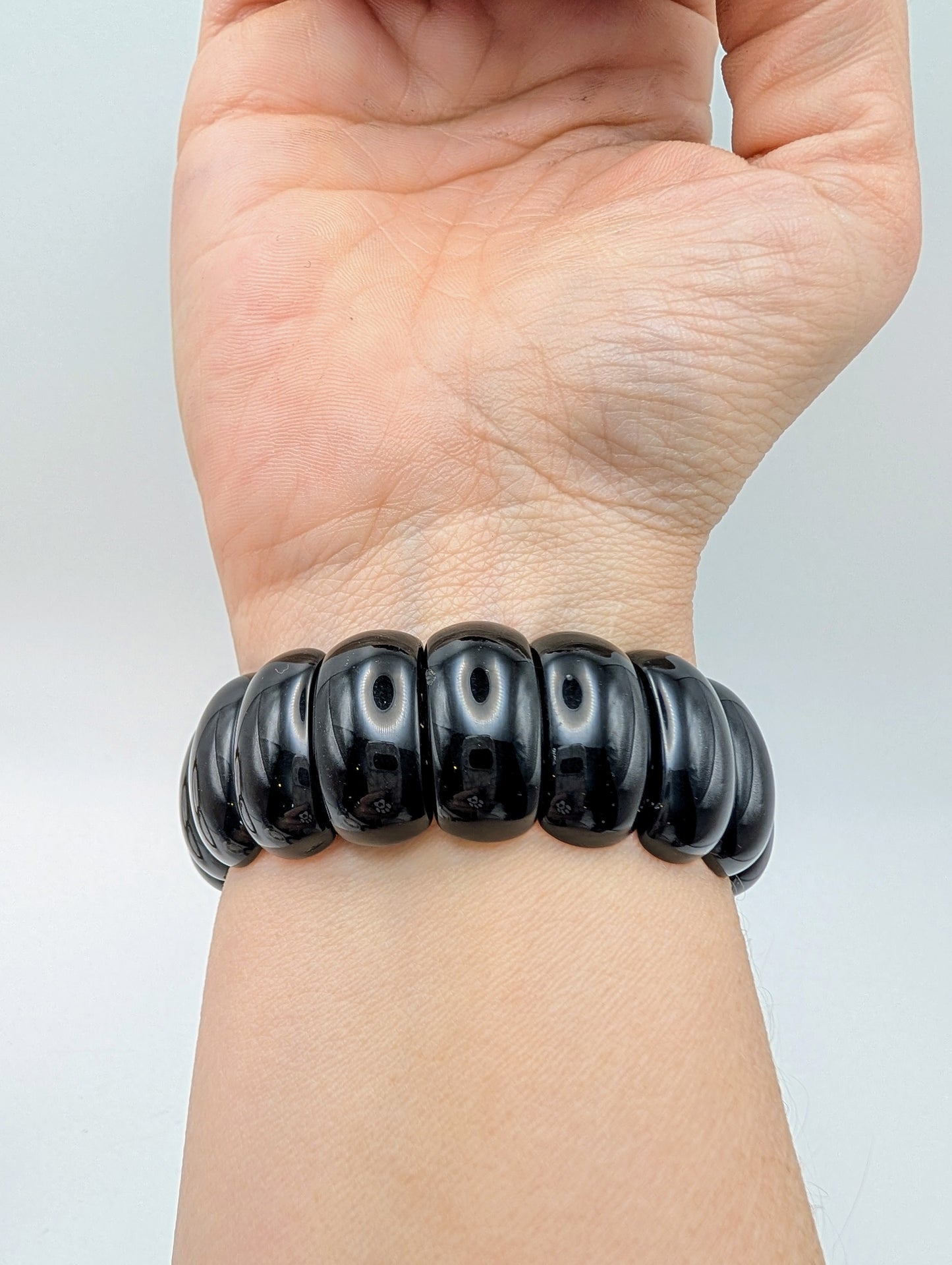 Black Obsidian Bangle Bracelet