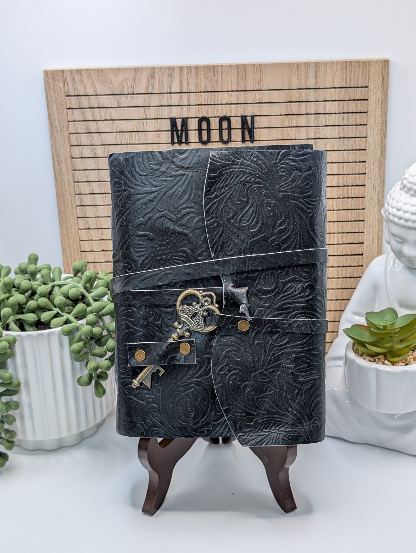 Handmade Genuine Leather Journals with Skeleton Key Closures