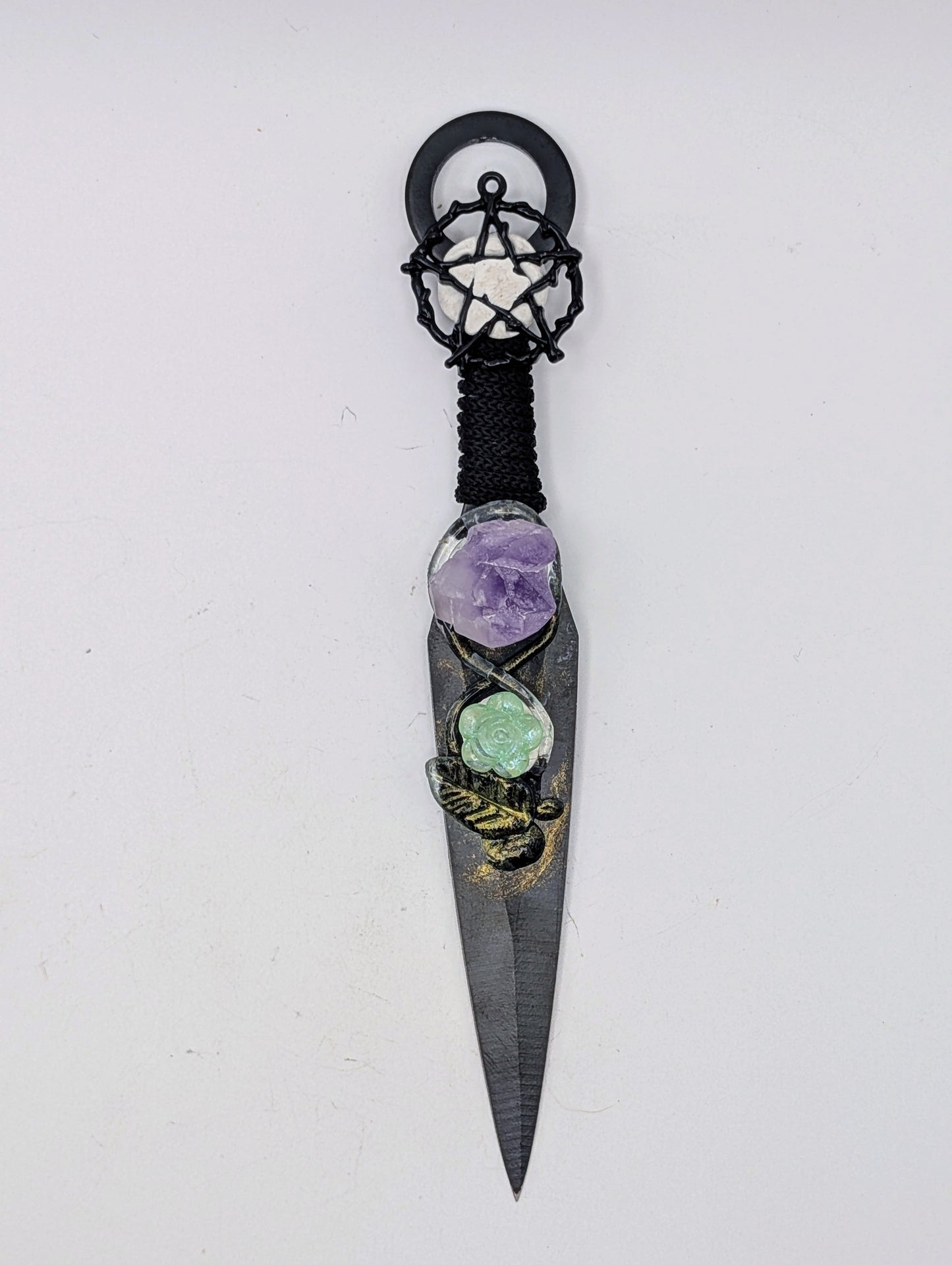 Metal & Crystal Daggers/Athames - Ritual Blades 6"