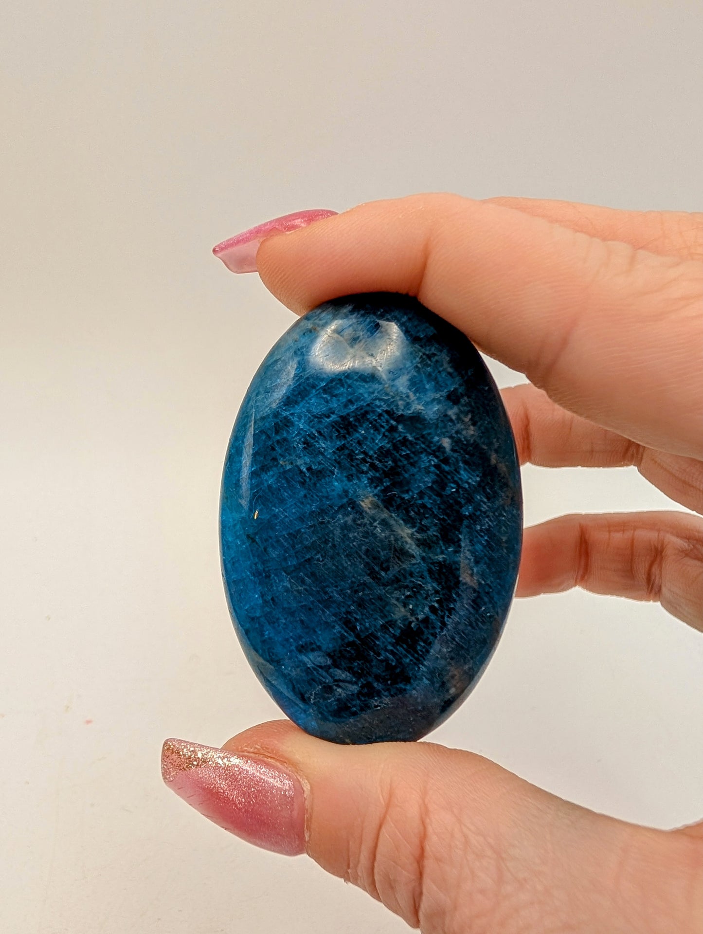Blue Apatite Palm Stone