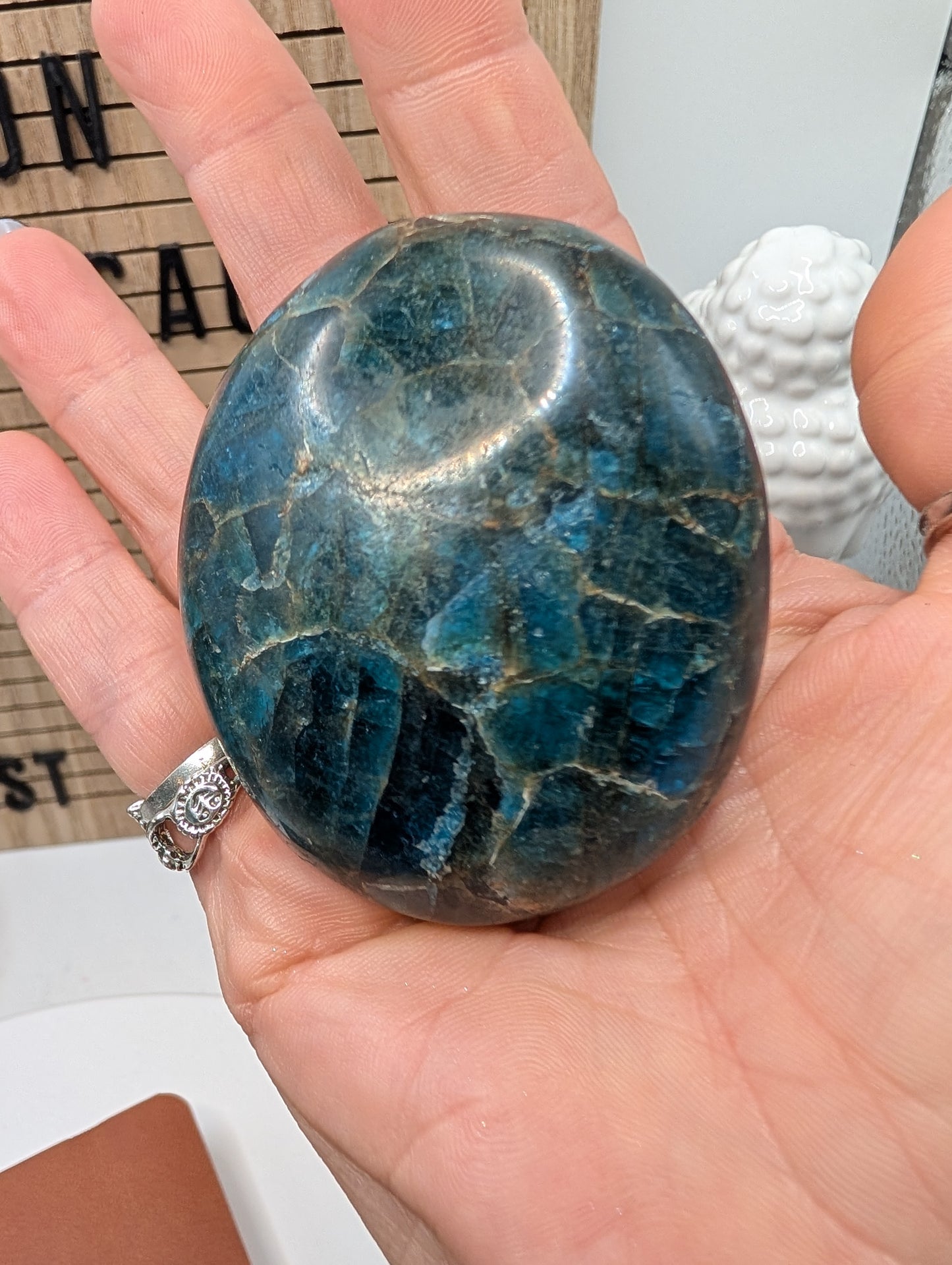 Blue Apatite Palm Stones - Mid Grade Stones at Great Prices!