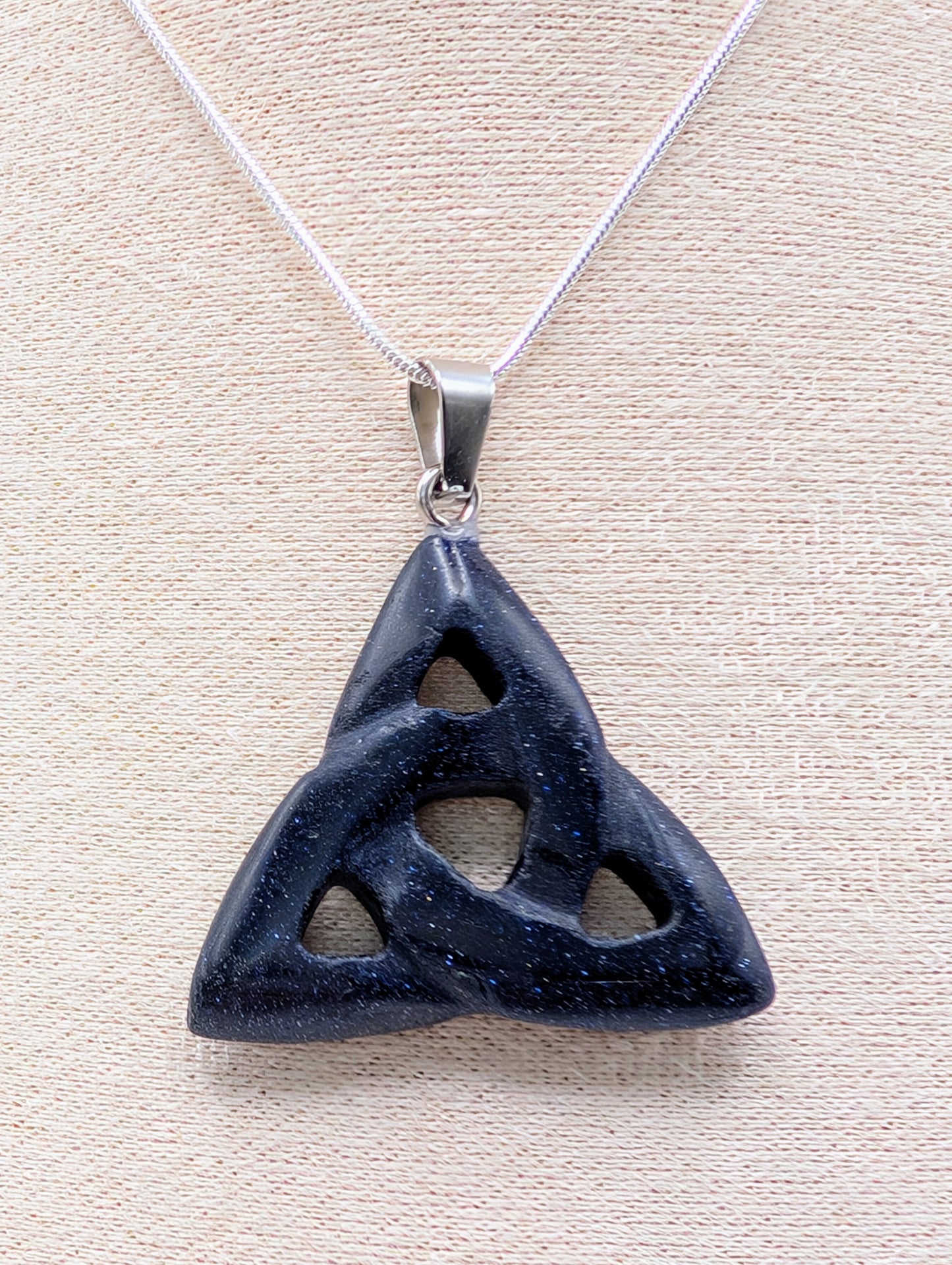 Crystal Stone - Celtic Knot Pendant Necklace