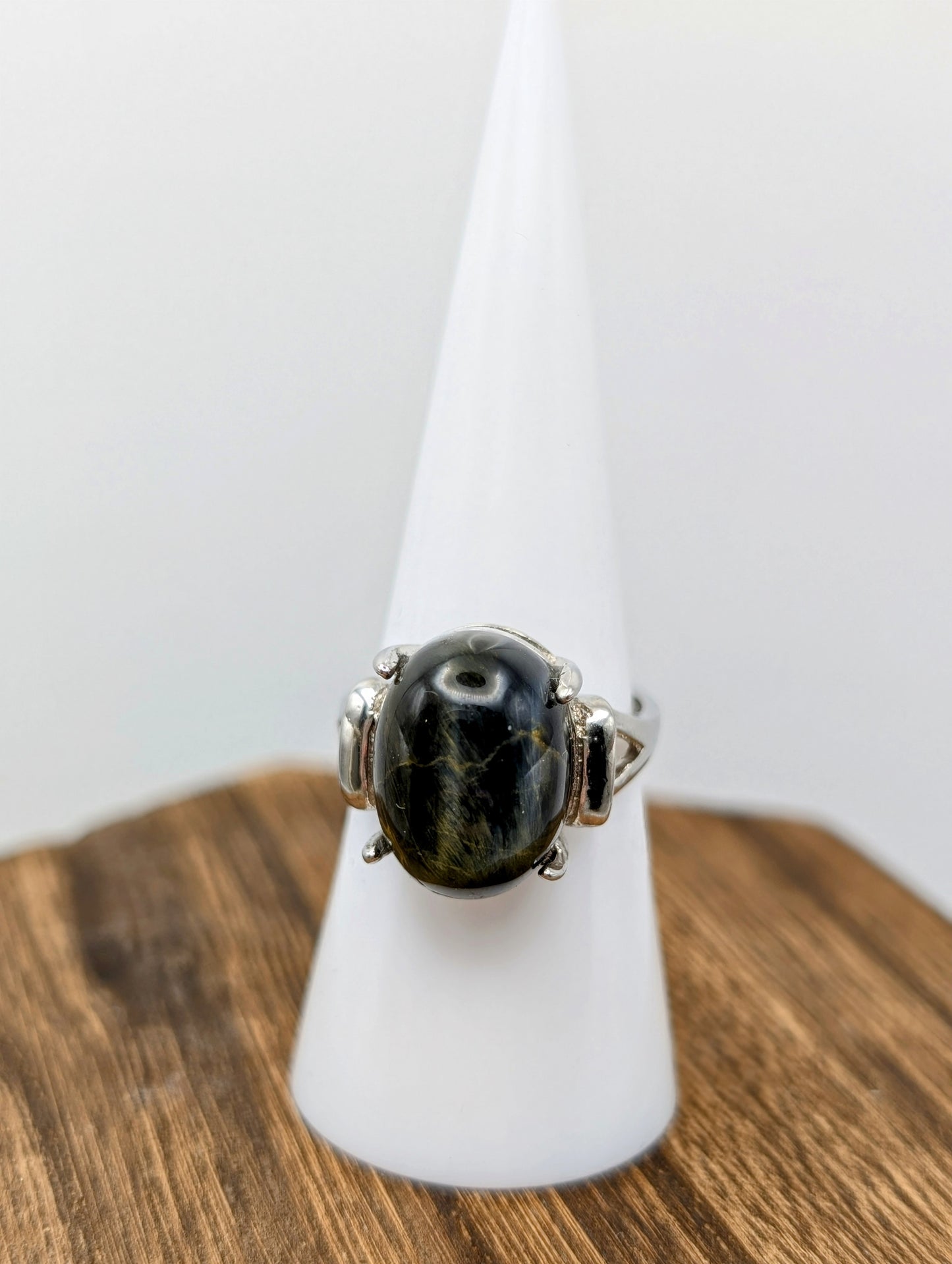 Semi Precious Crystal Gemstones & Birthstone Rings in Common Silver