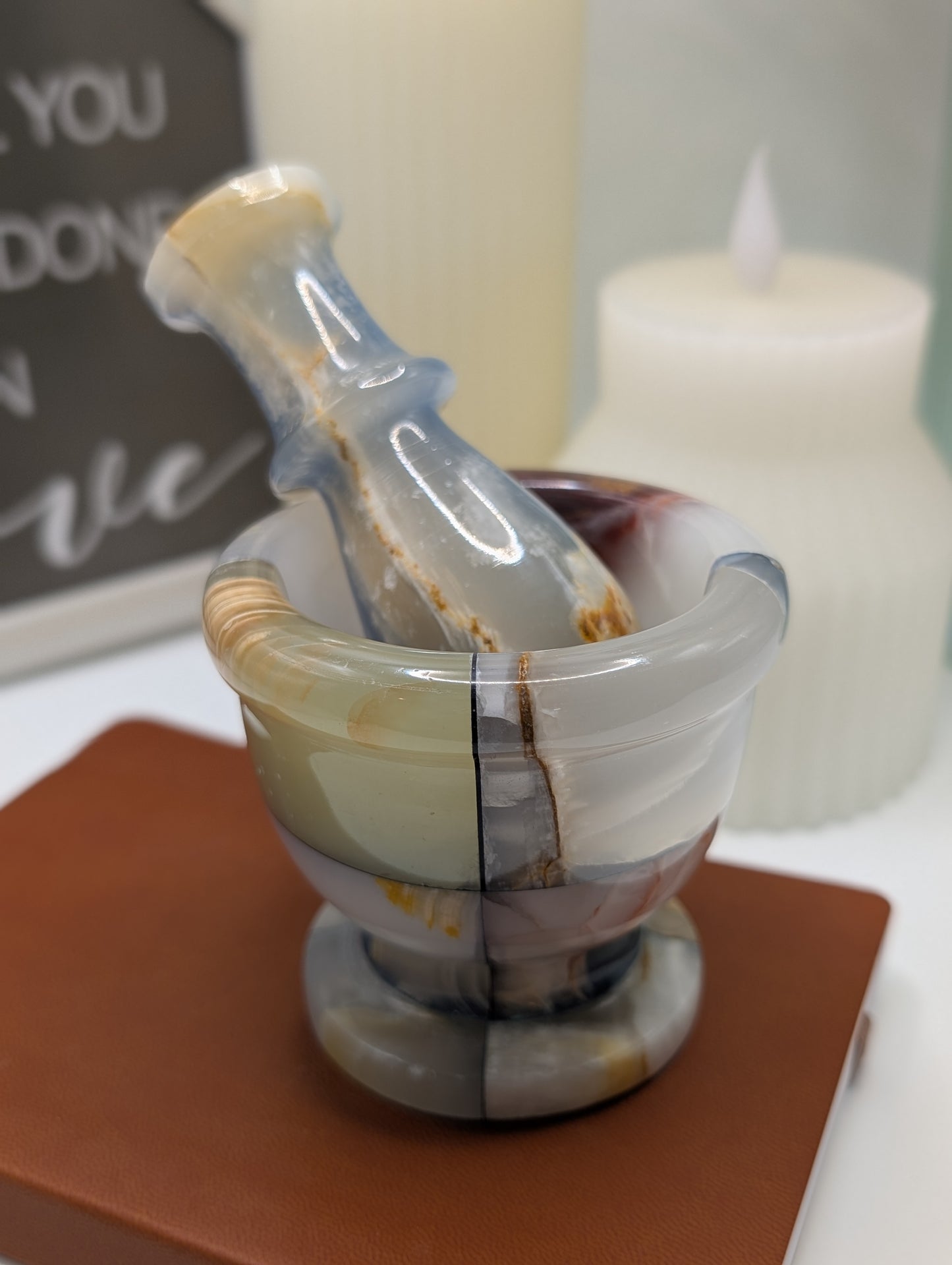 Natural Mixed Stones - Mortar & Pestle Sets "Stunningly Beautiful"