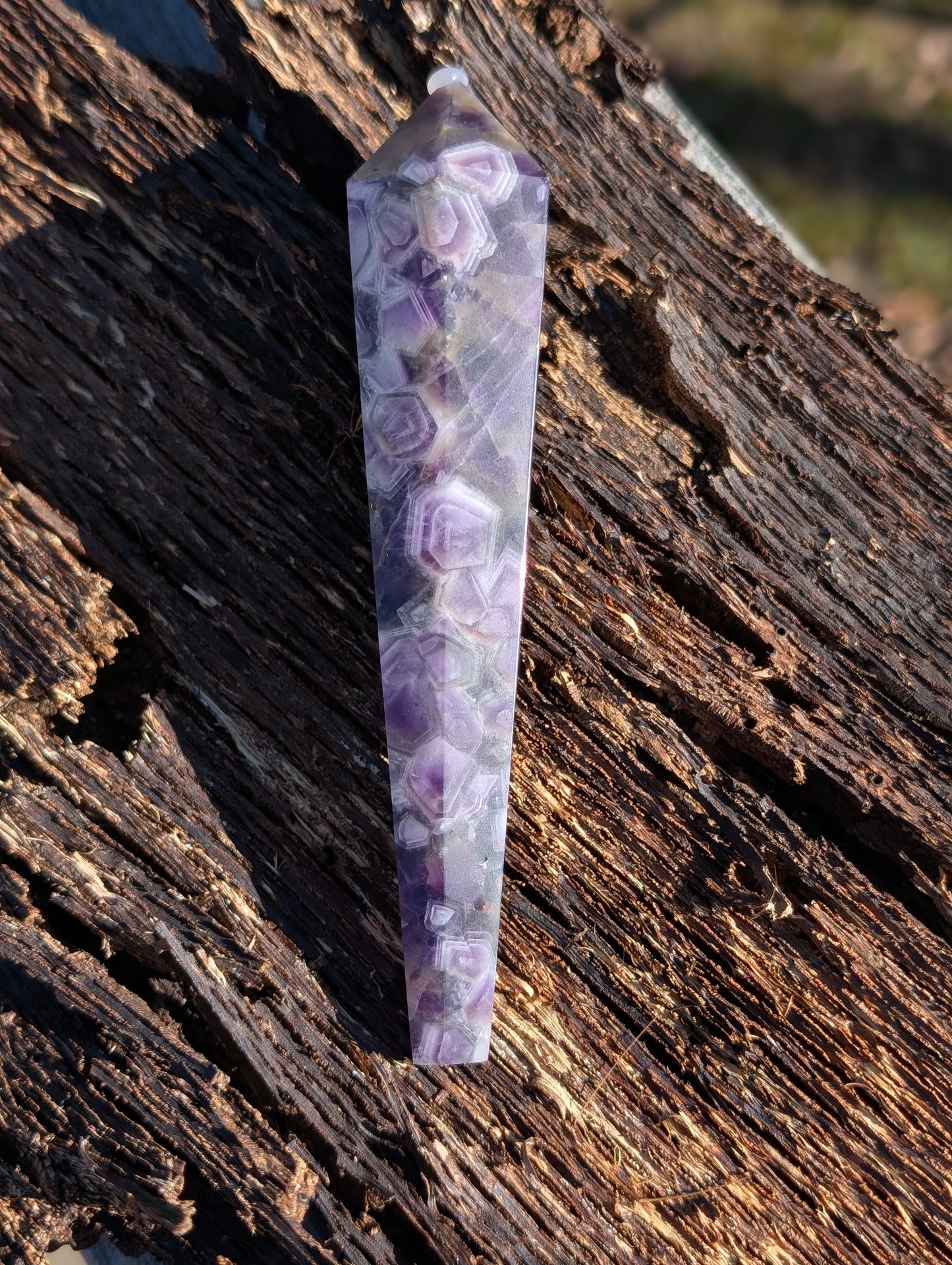 Chevron Amethyst Wands