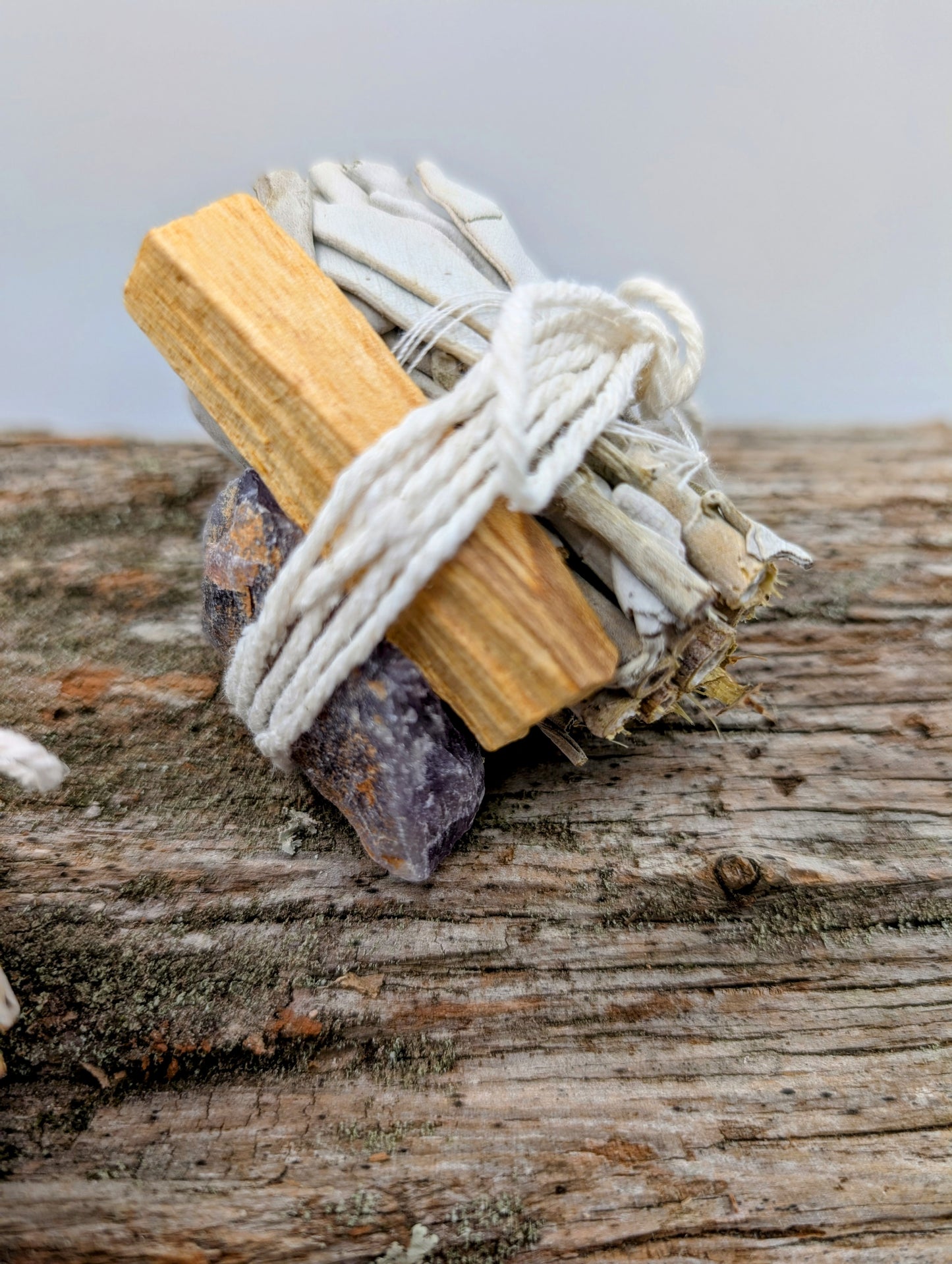 Cleansing Bundle - Includes Mini Palo Santo, Mini Sage & Protection Crystal