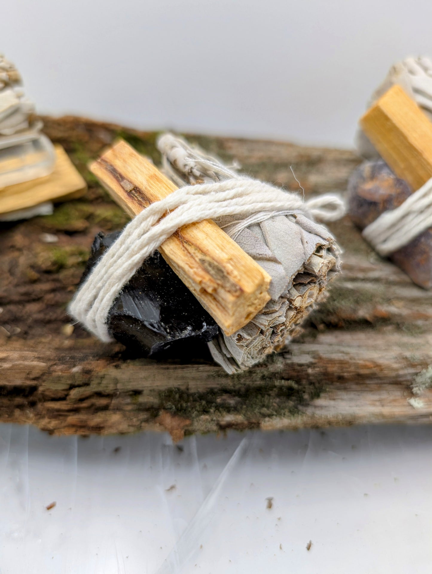 Cleansing Bundle - Includes Mini Palo Santo, Mini Sage & Protection Crystal