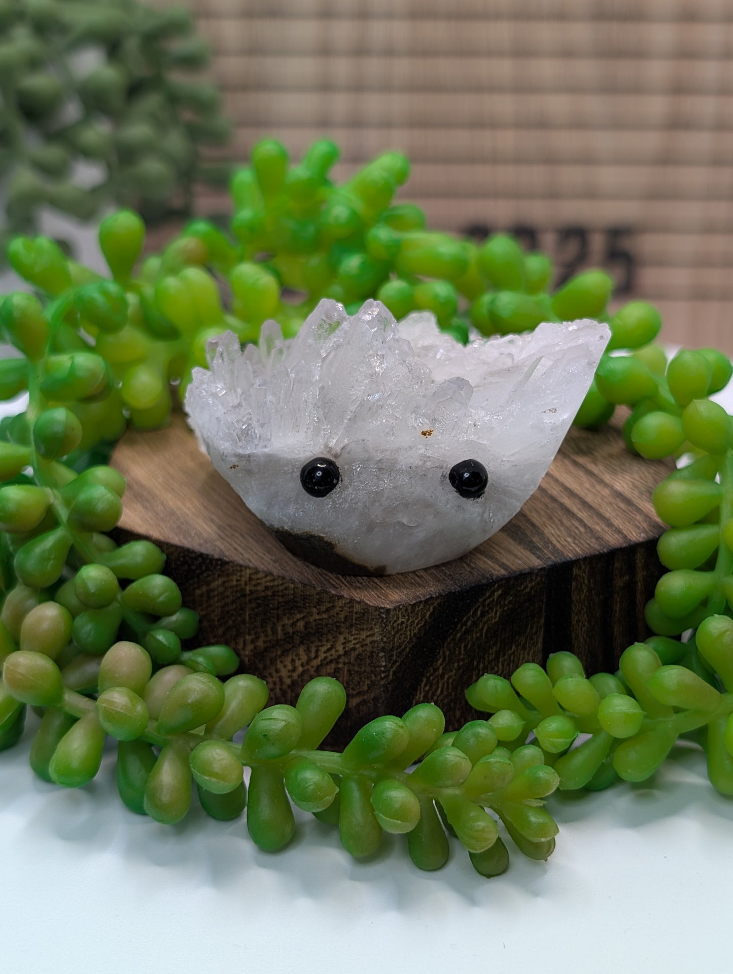 Clear Quartz Crystal Cluster Rock Buddies aka Hedgehogs - Up For Adoption!