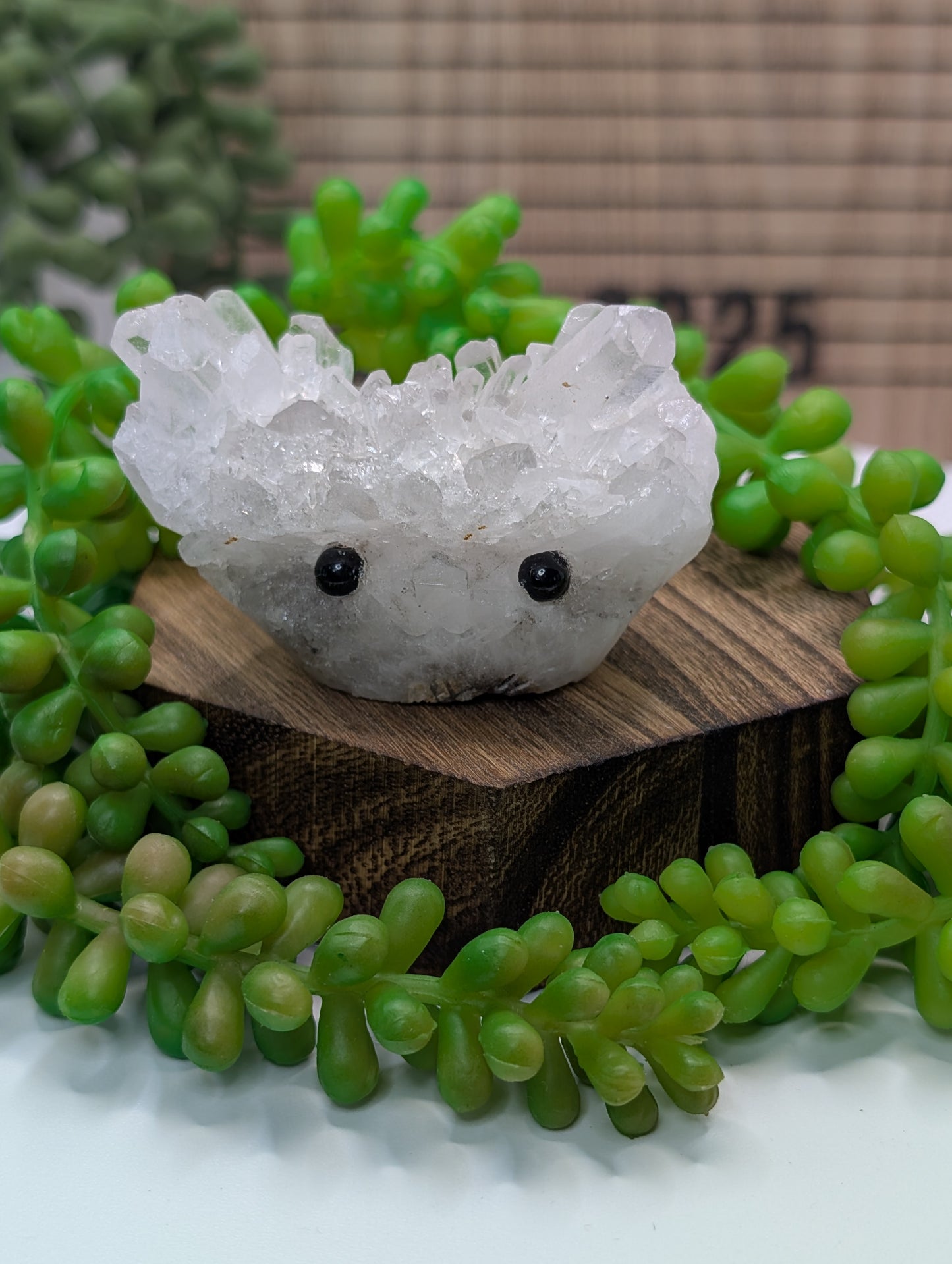 Clear Quartz Crystal Cluster Rock Buddies aka Hedgehogs - Up For Adoption!