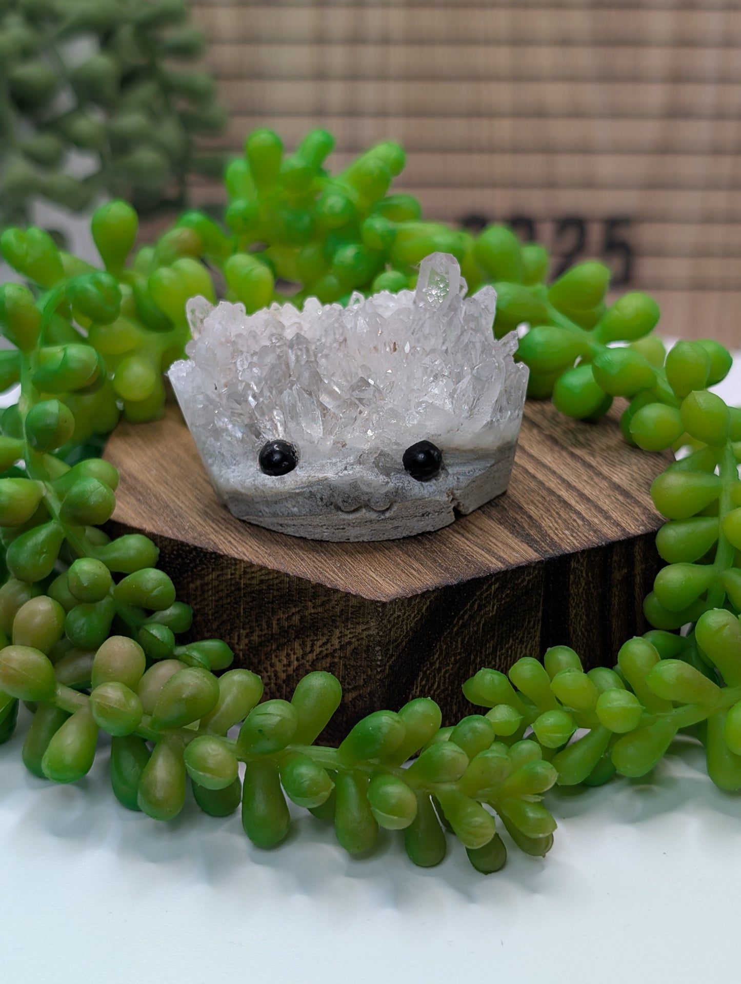 Clear Quartz Crystal Cluster Rock Buddies aka Hedgehogs - Up For Adoption!