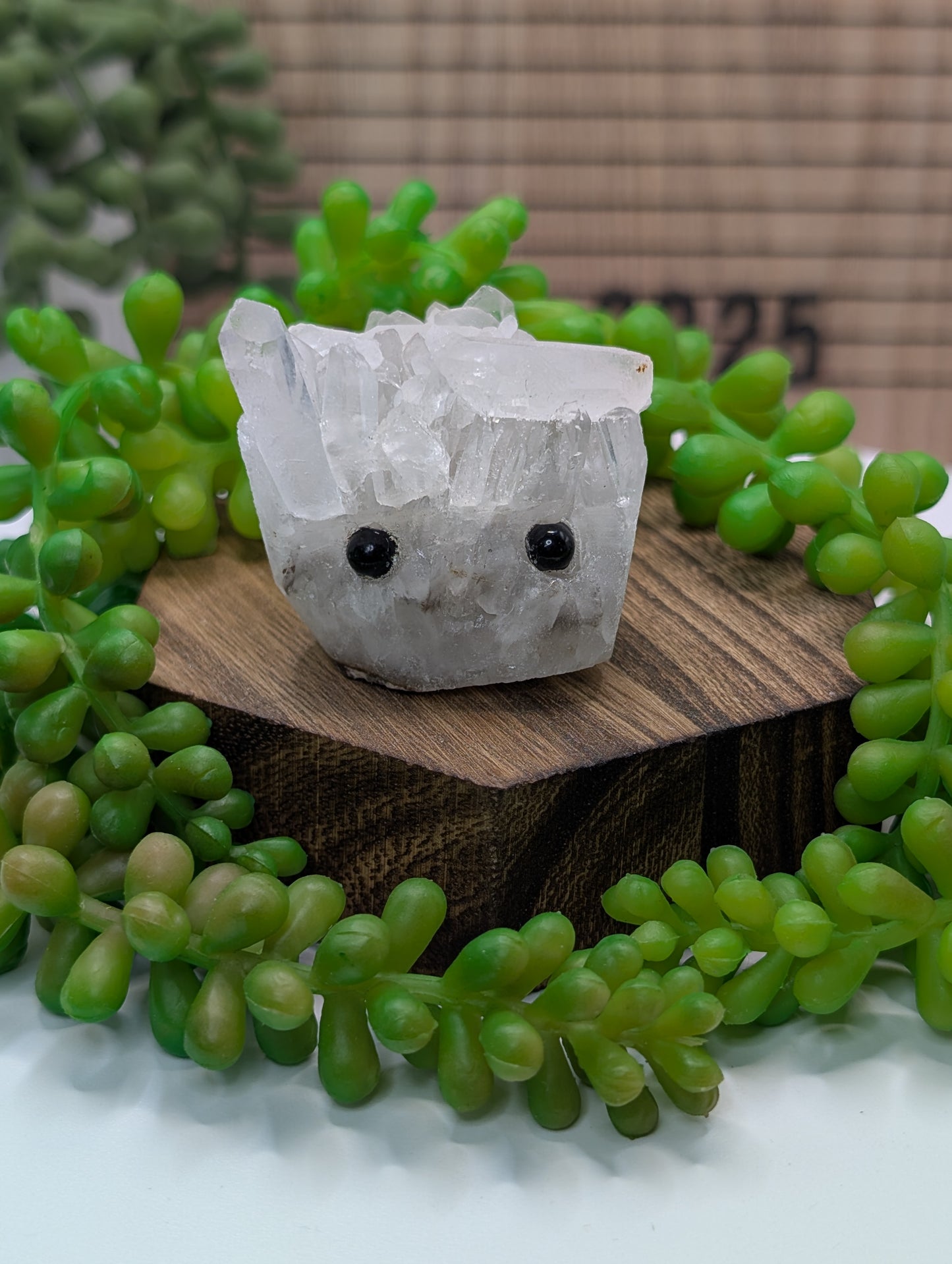 Clear Quartz Crystal Cluster Rock Buddies aka Hedgehogs - Up For Adoption!
