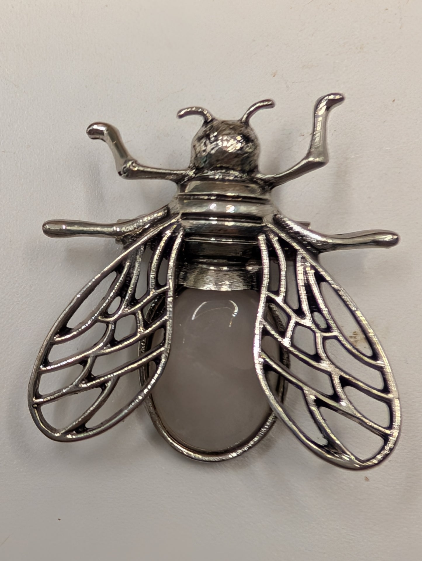 Crystal Bee Pendants & Brooch Pins - Gemstone Insect Jewelry
