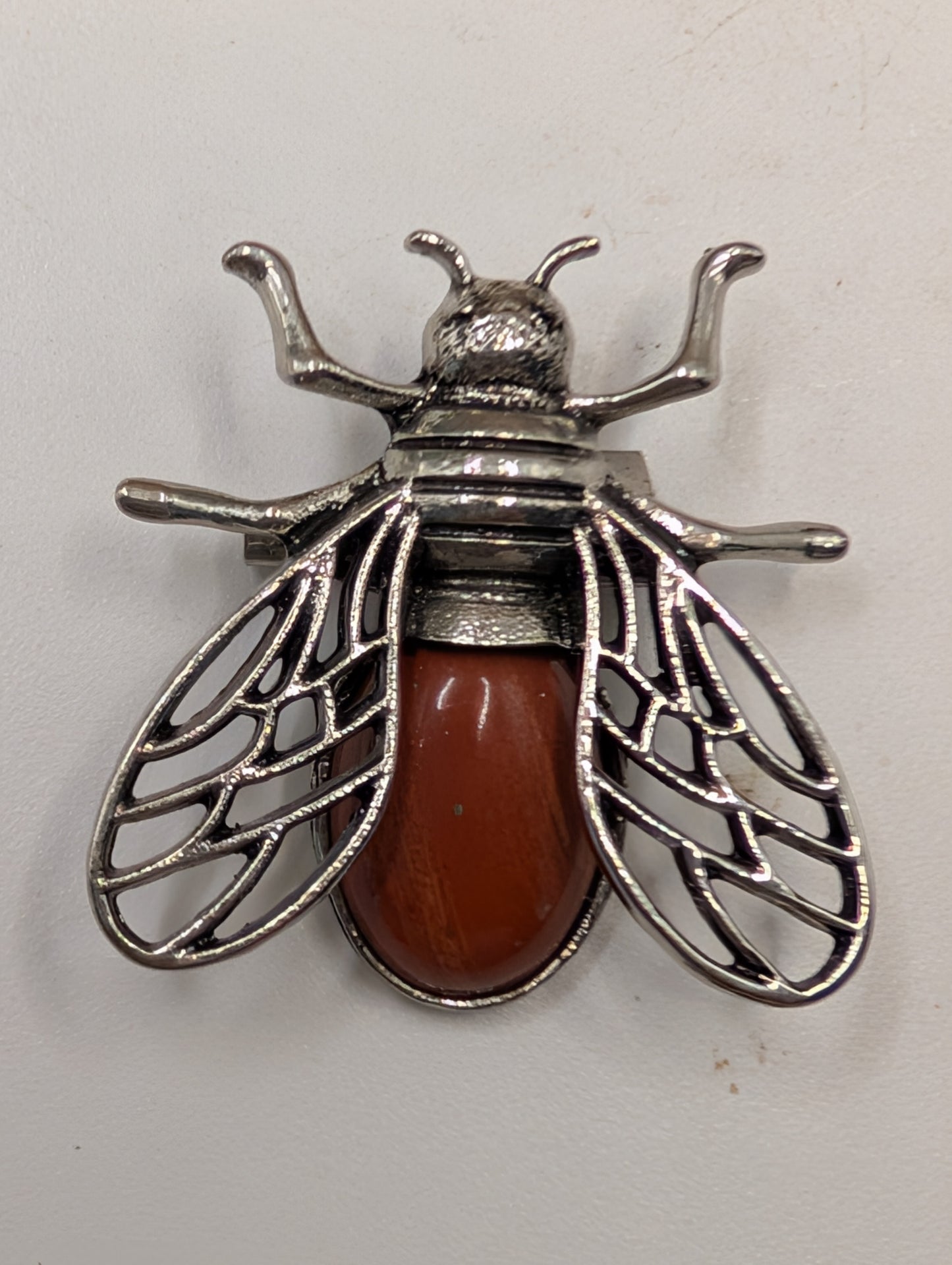 Crystal Bee Pendants & Brooch Pins - Gemstone Insect Jewelry