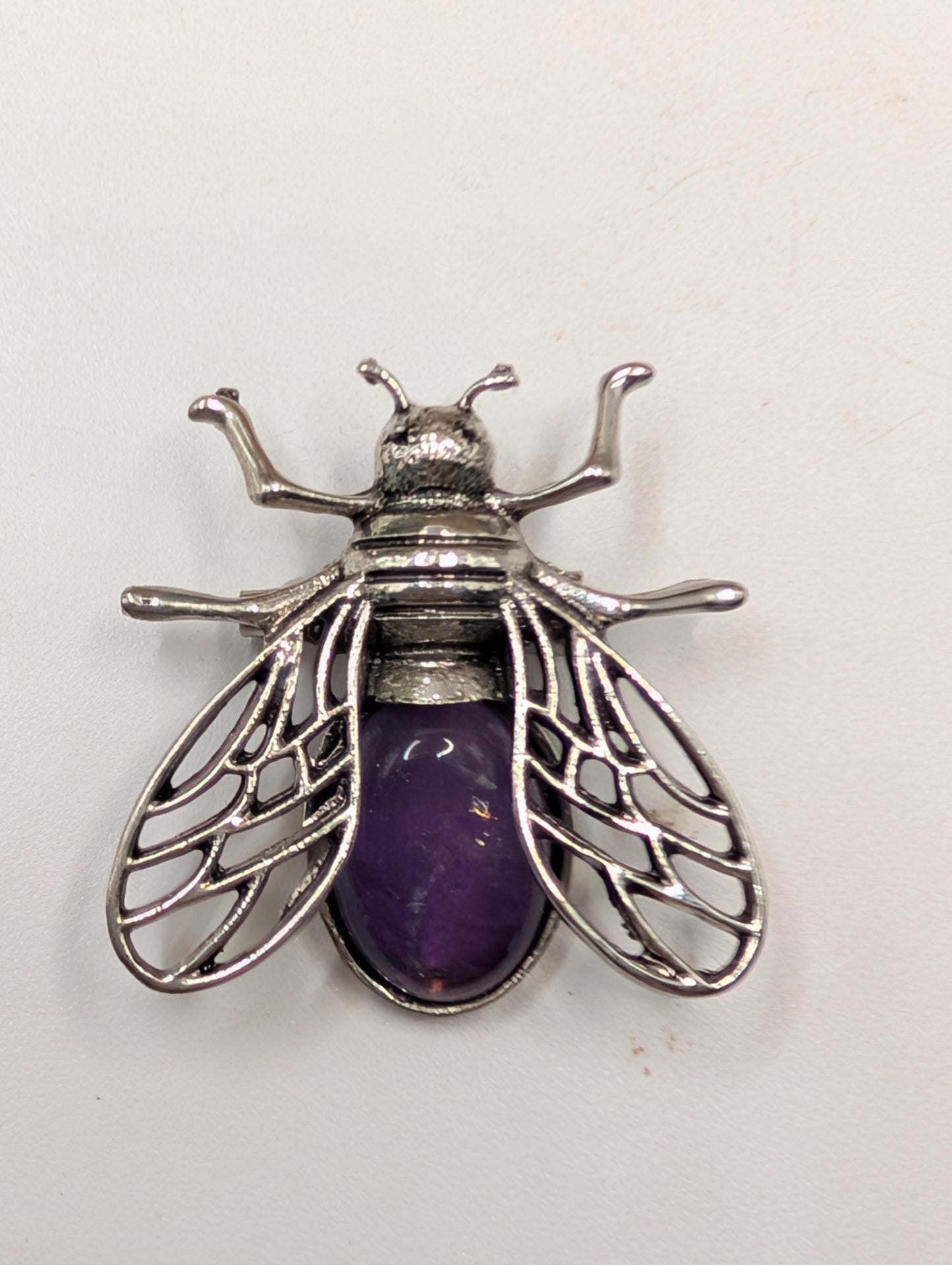 Crystal Bee Pendants & Brooch Pins - Gemstone Insect Jewelry