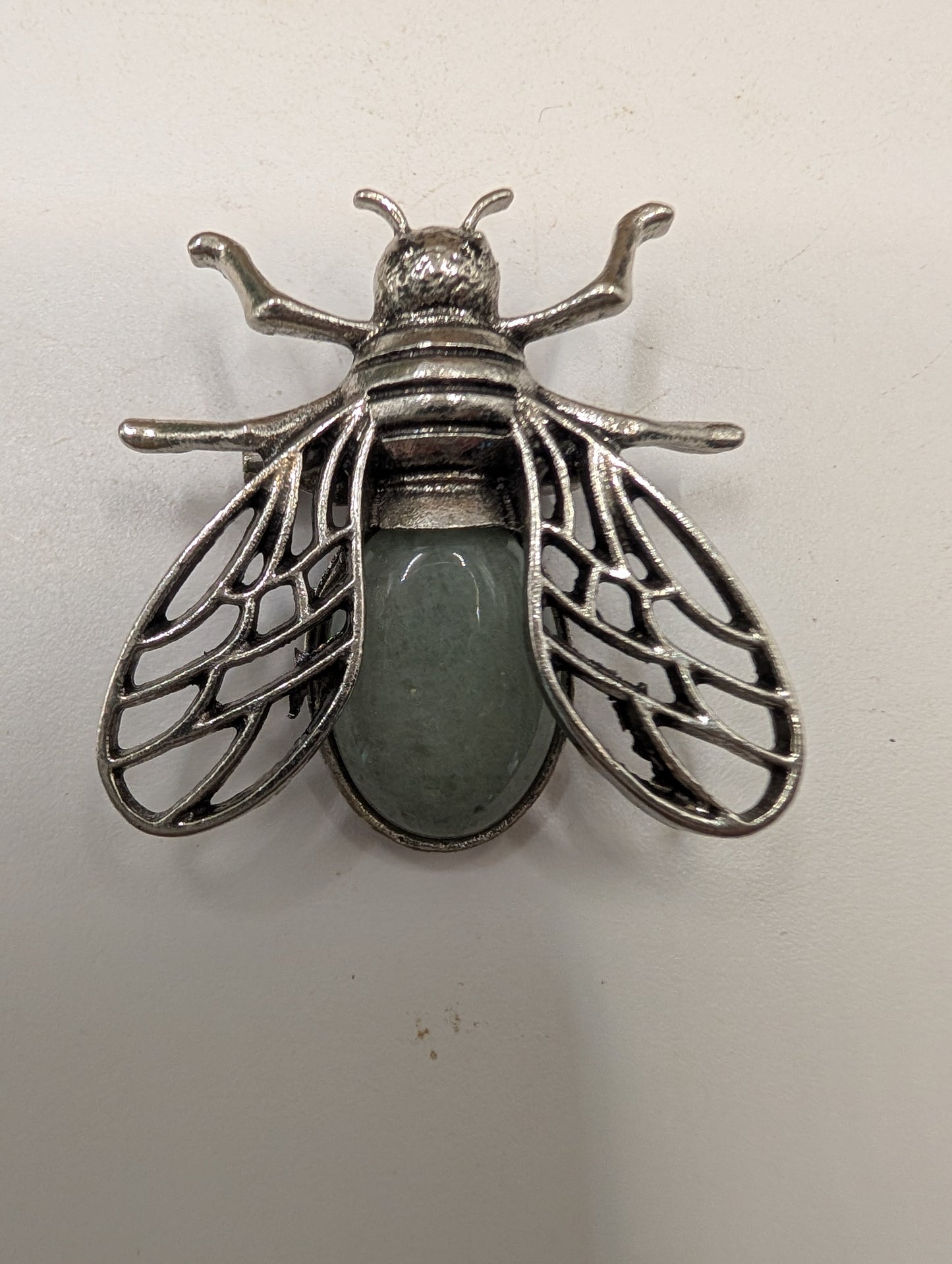 Crystal Bee Pendants & Brooch Pins - Gemstone Insect Jewelry