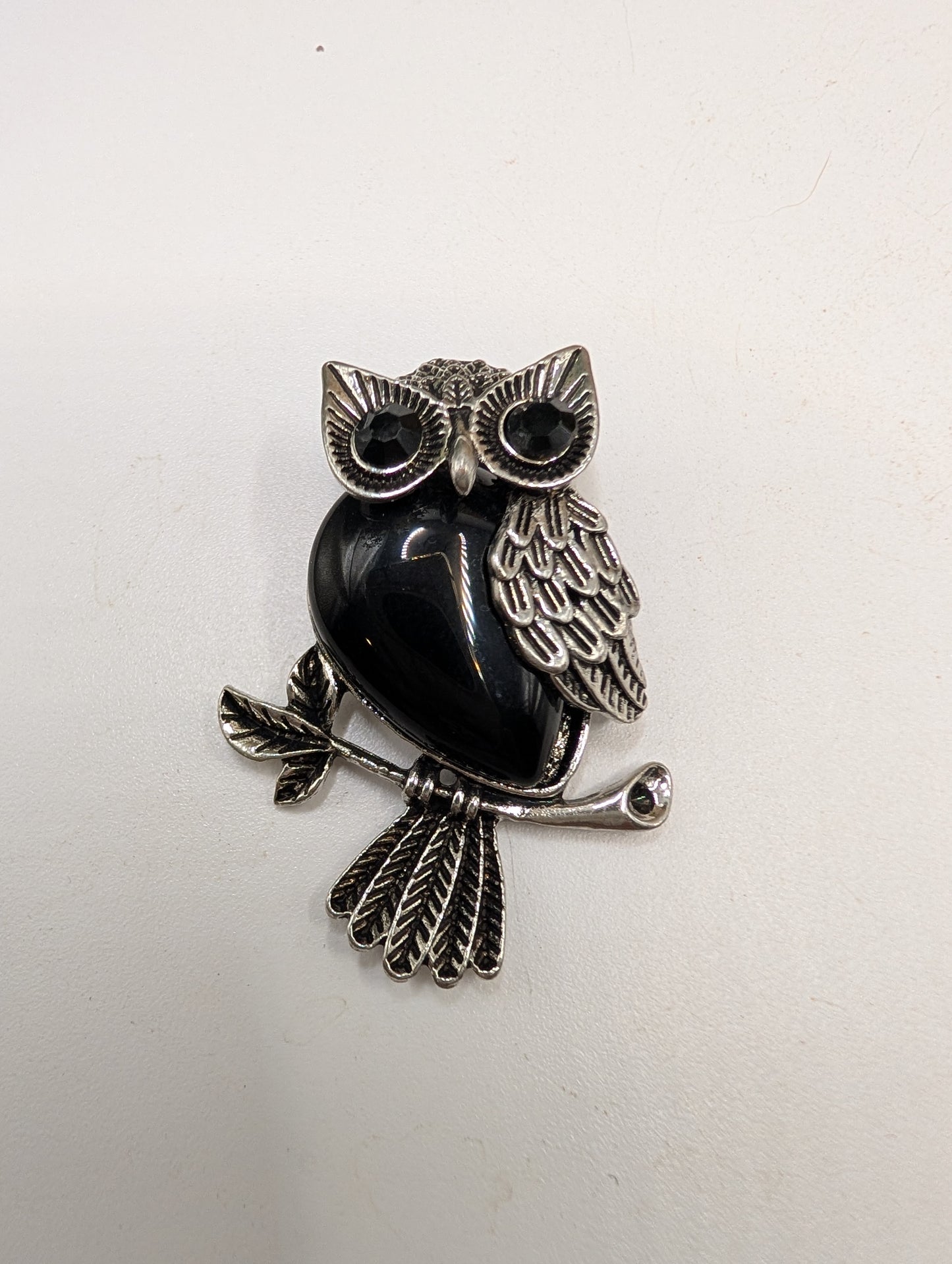 Silver & Crystal Owl Pendants - Gemstone Jewelry