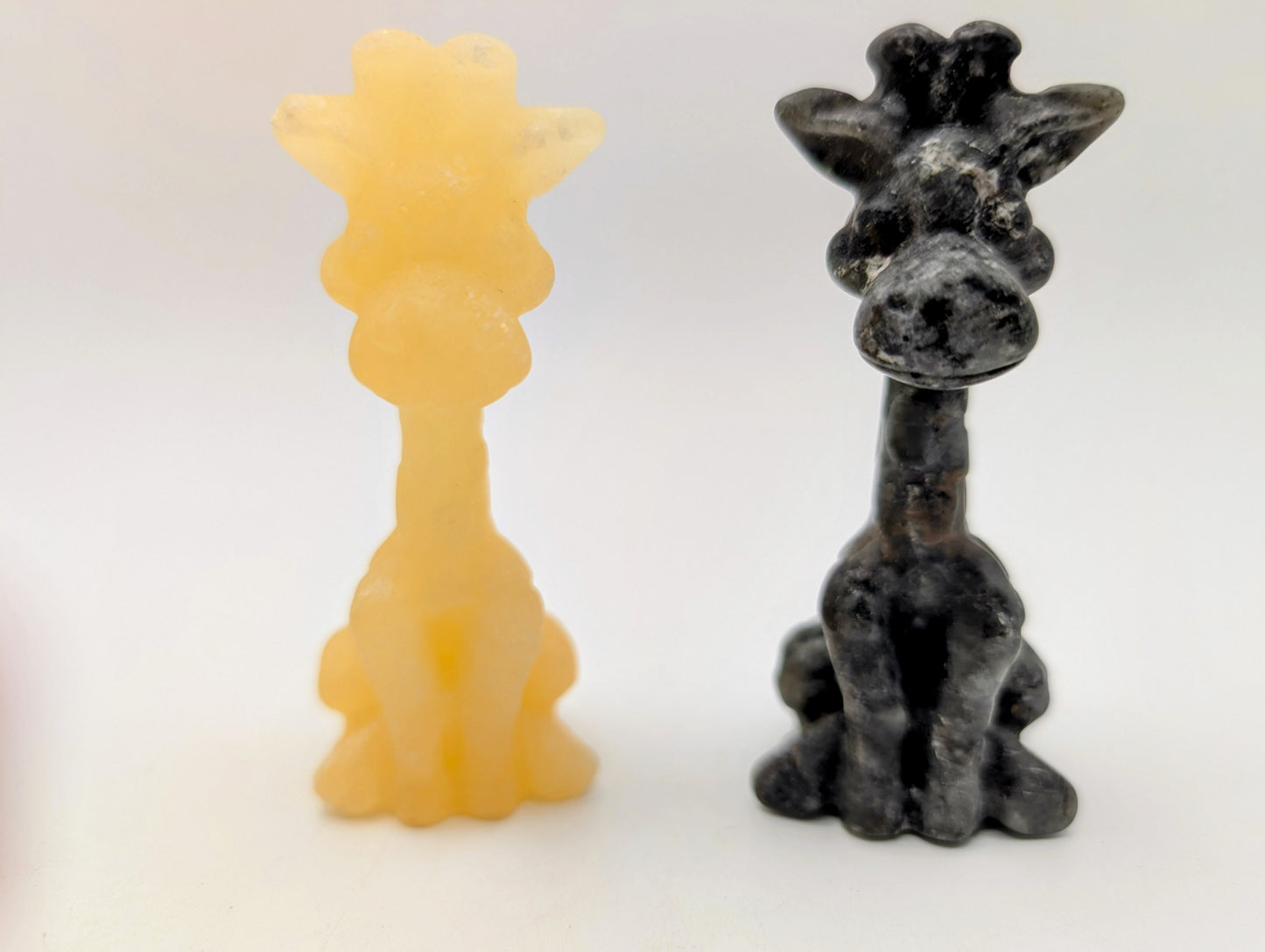 Crystal Giraffe Carvings in Various Stones