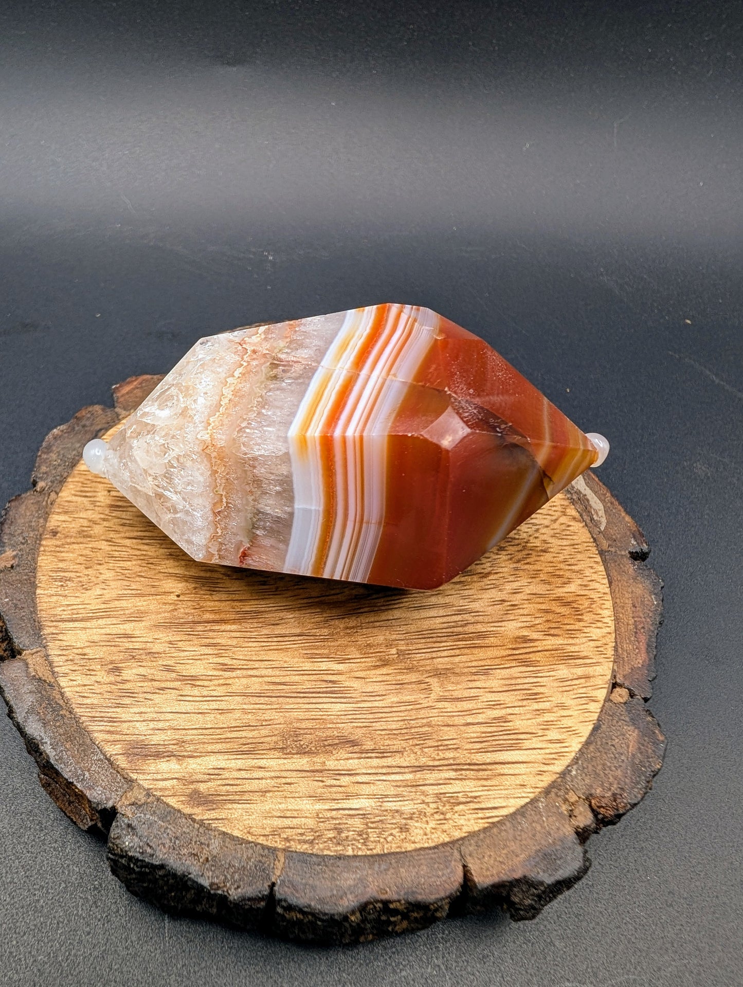 Double Terminated Druzy Carnelian or Clear Quartz Points