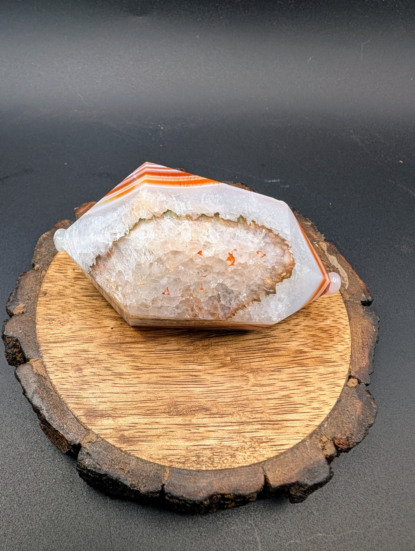 Double Terminated Druzy Carnelian or Clear Quartz Points