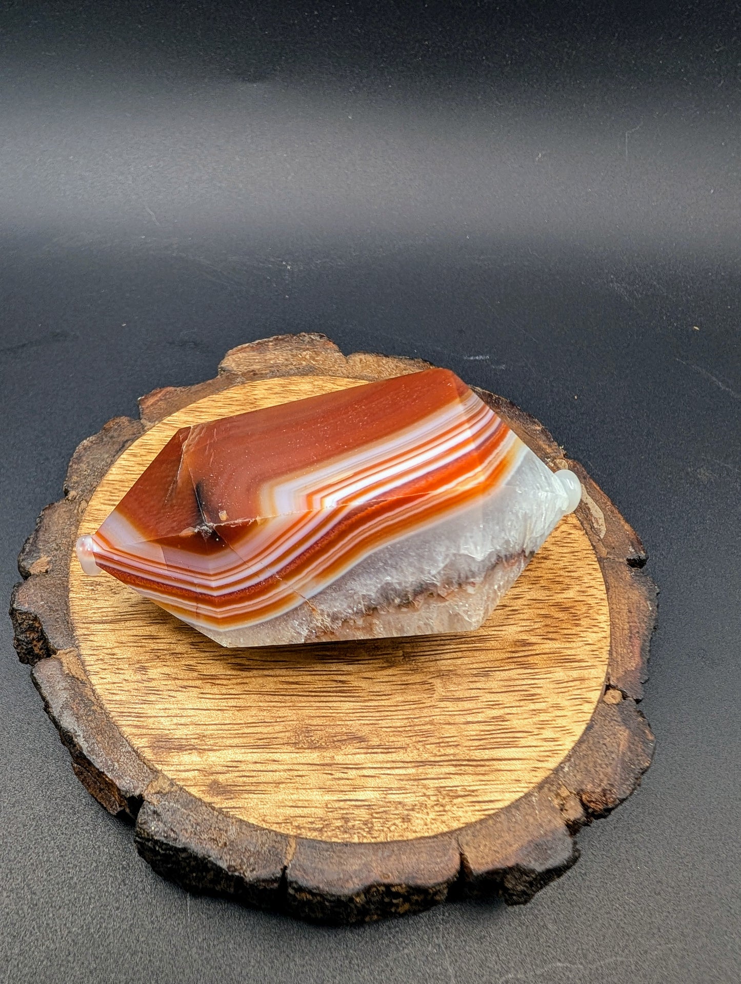 Double Terminated Druzy Carnelian or Clear Quartz Points