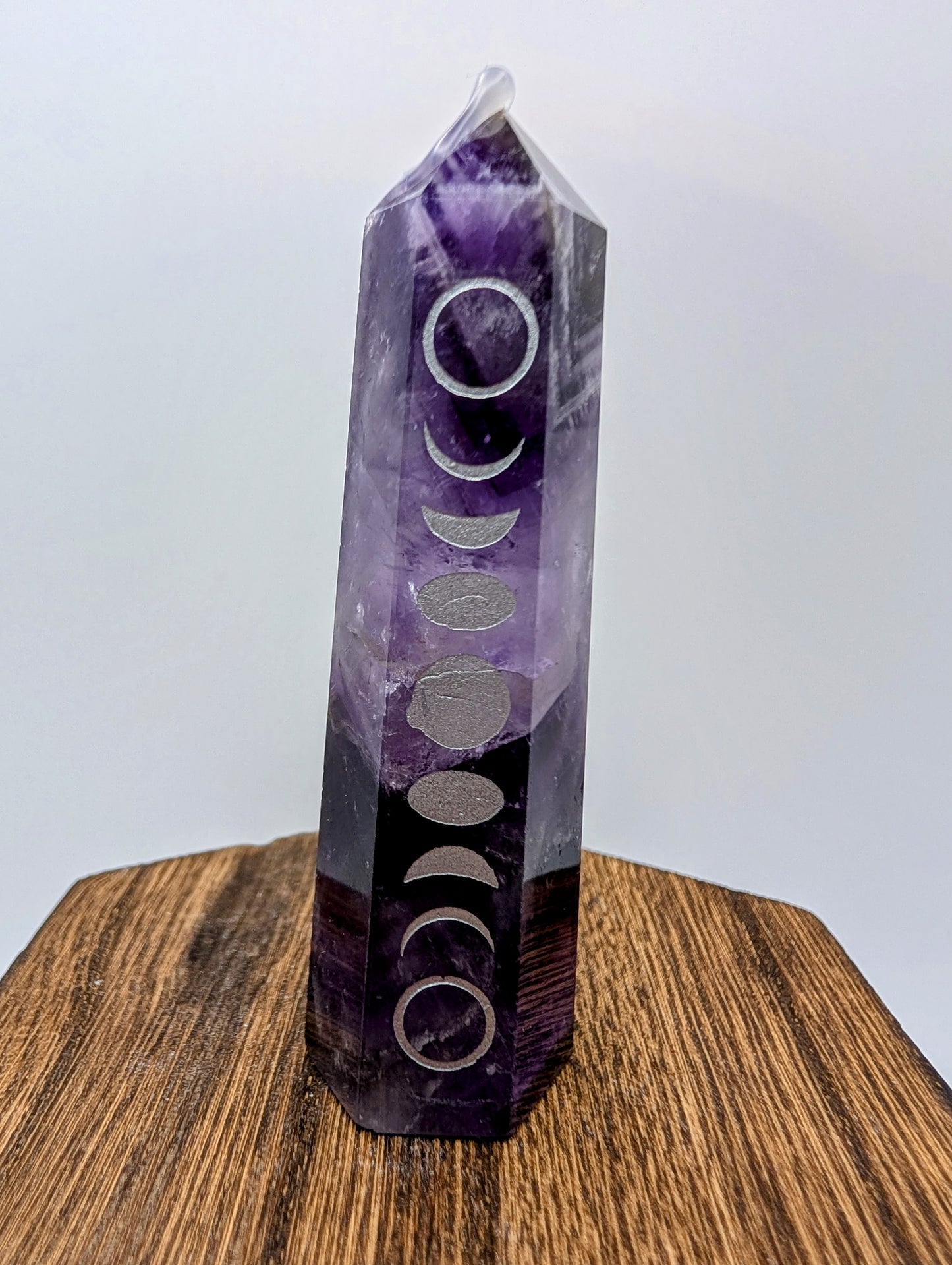 Crystal Points with Moon Cycles - 3" size Towers