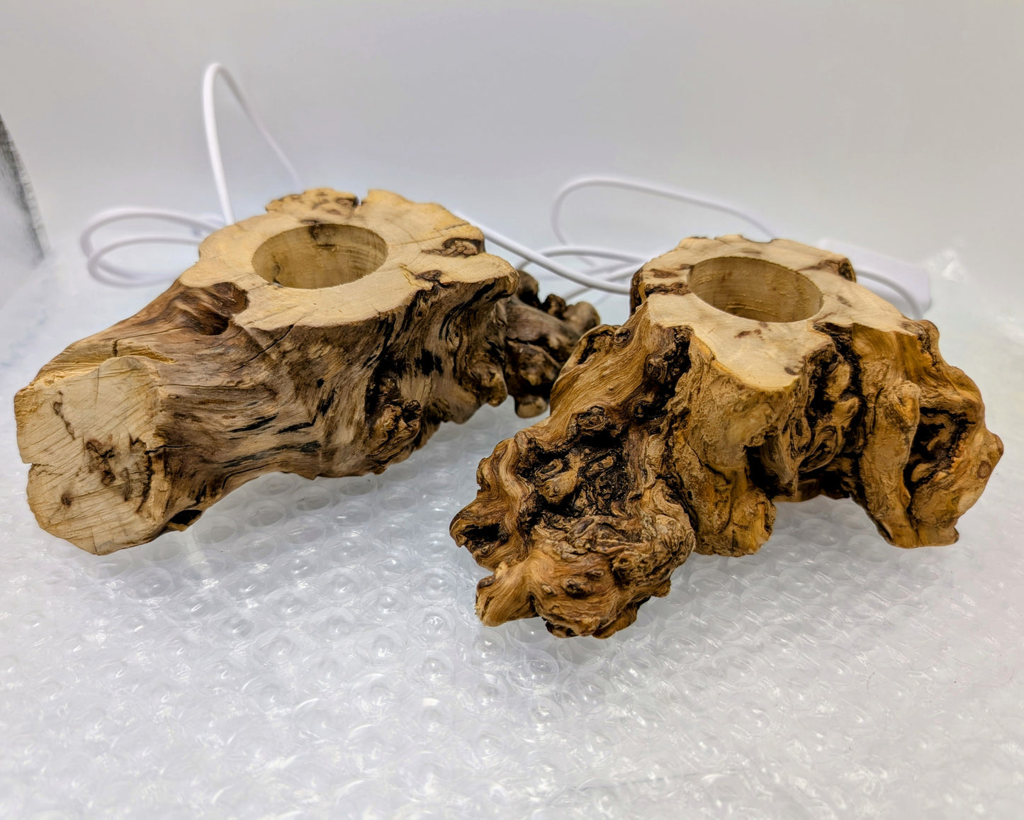 Drift Wood Sphere Stand with Light