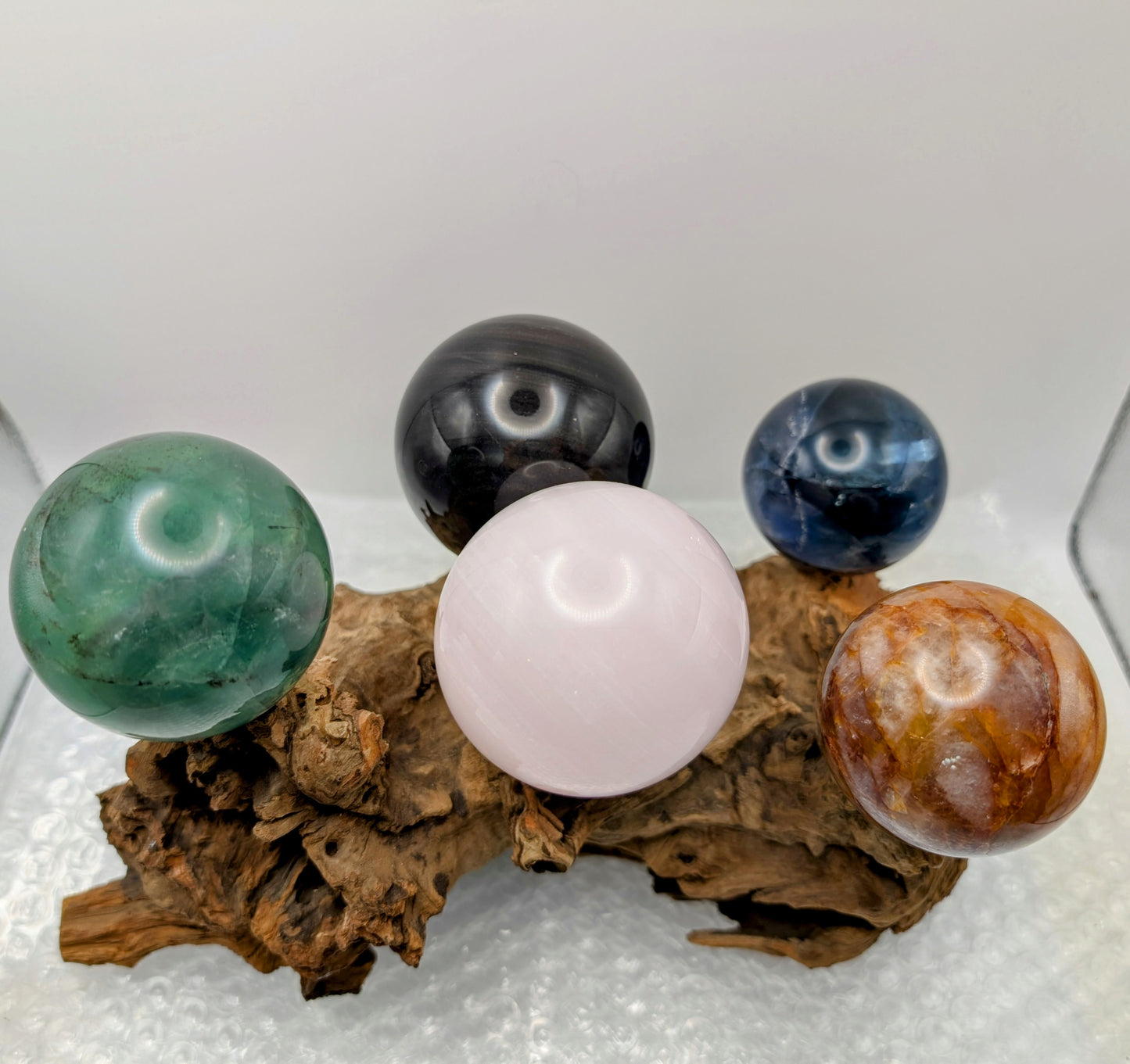 Large Natural Drift Wood Sphere Stand - Holds 5 Spheres!!