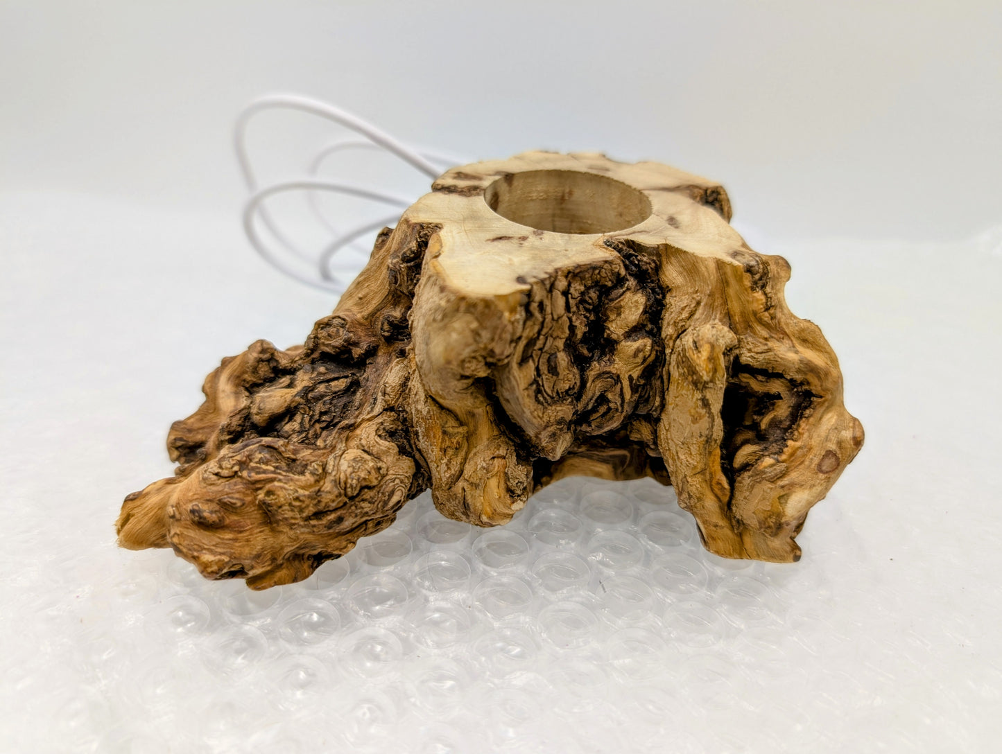 Drift Wood Sphere Stand with Light