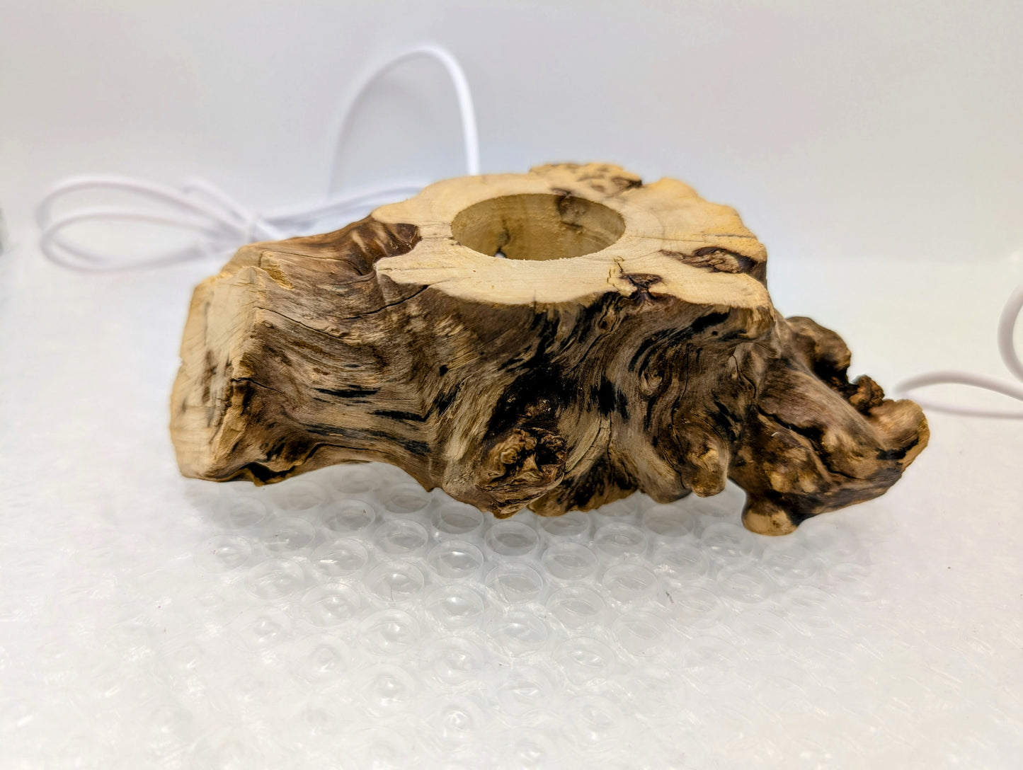 Drift Wood Sphere Stand with Light