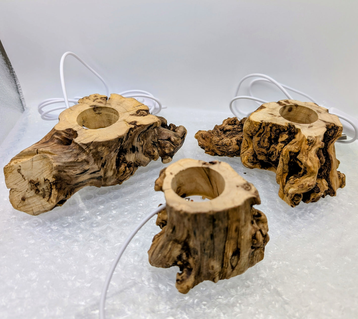Drift Wood Sphere Stand with Light