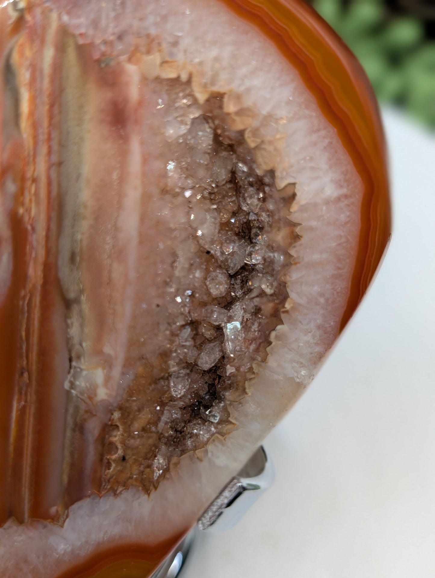 Carnelian Druzy Heart