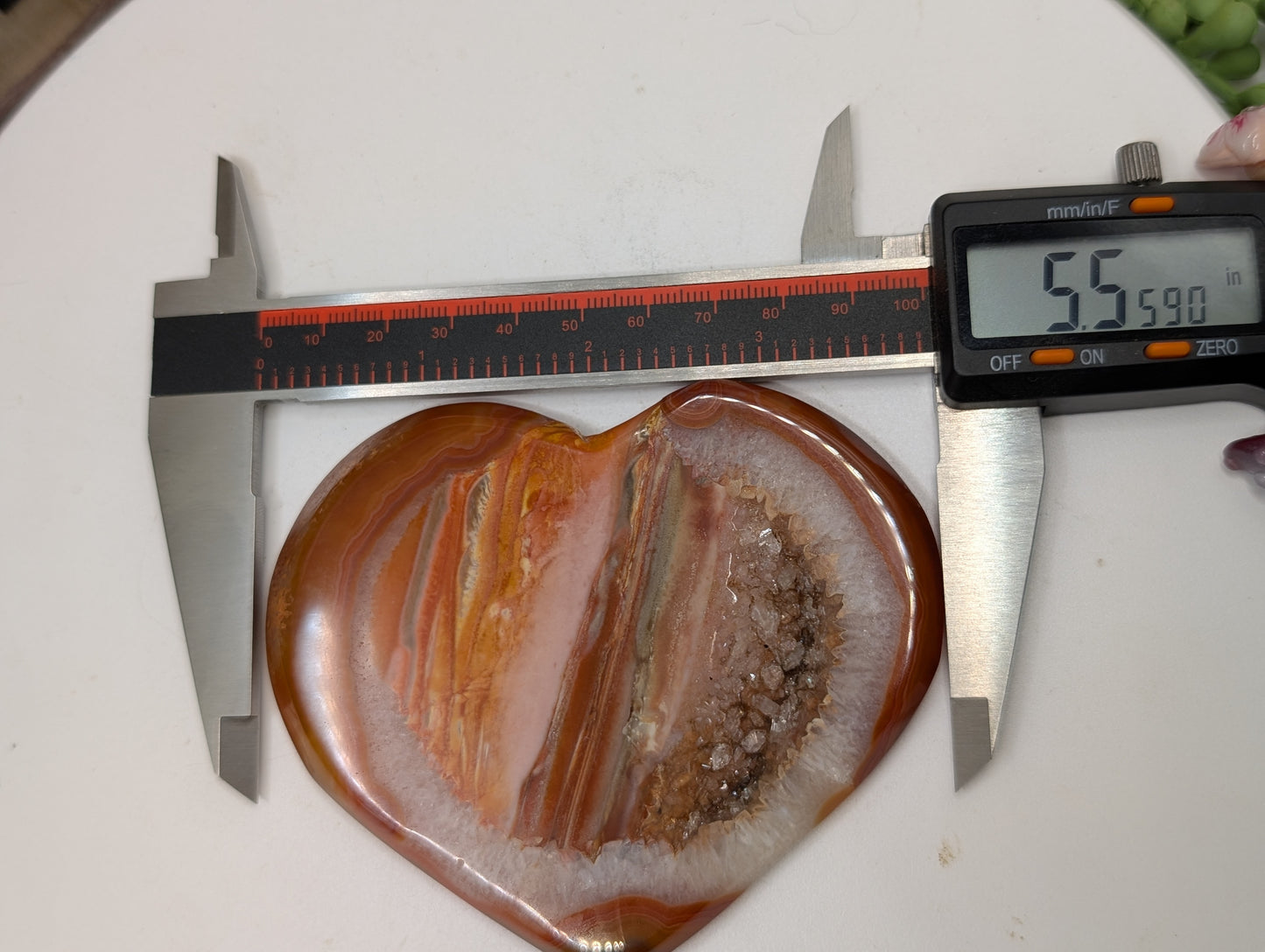 Carnelian Druzy Heart