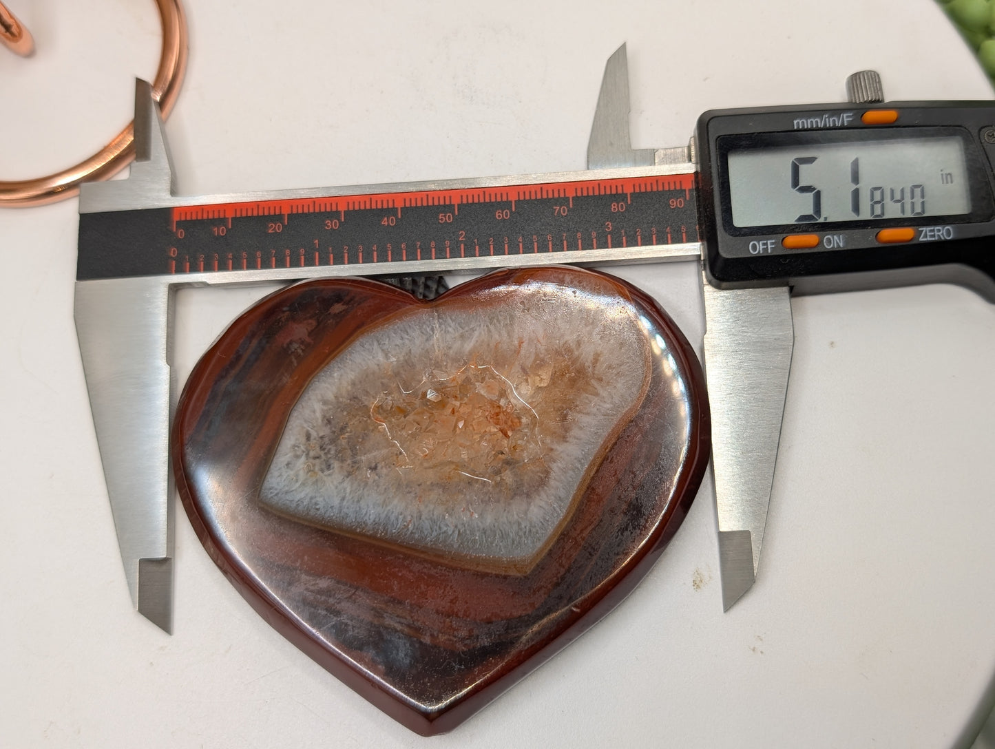 Carnelian Druzy Heart
