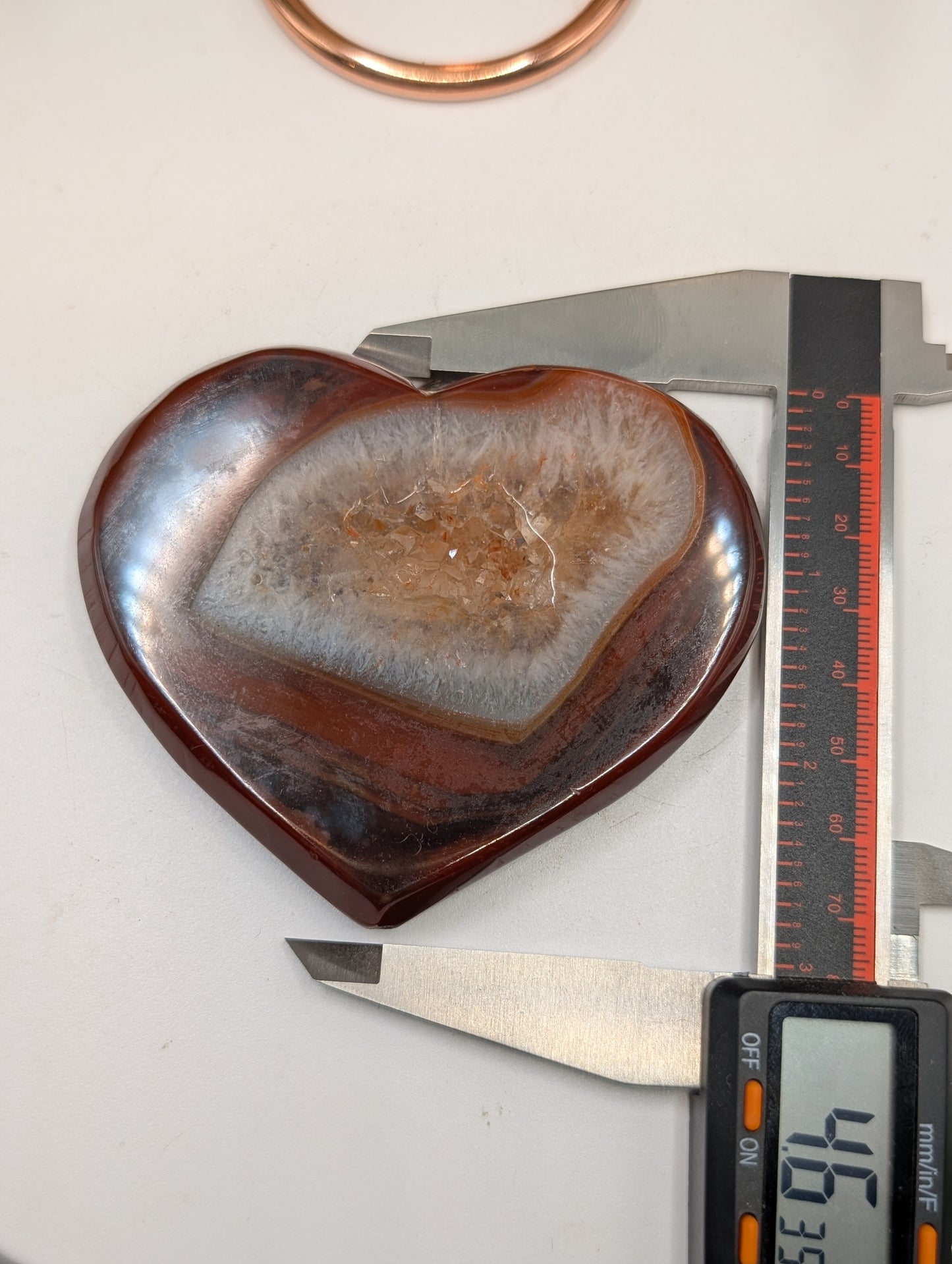 Carnelian Druzy Heart