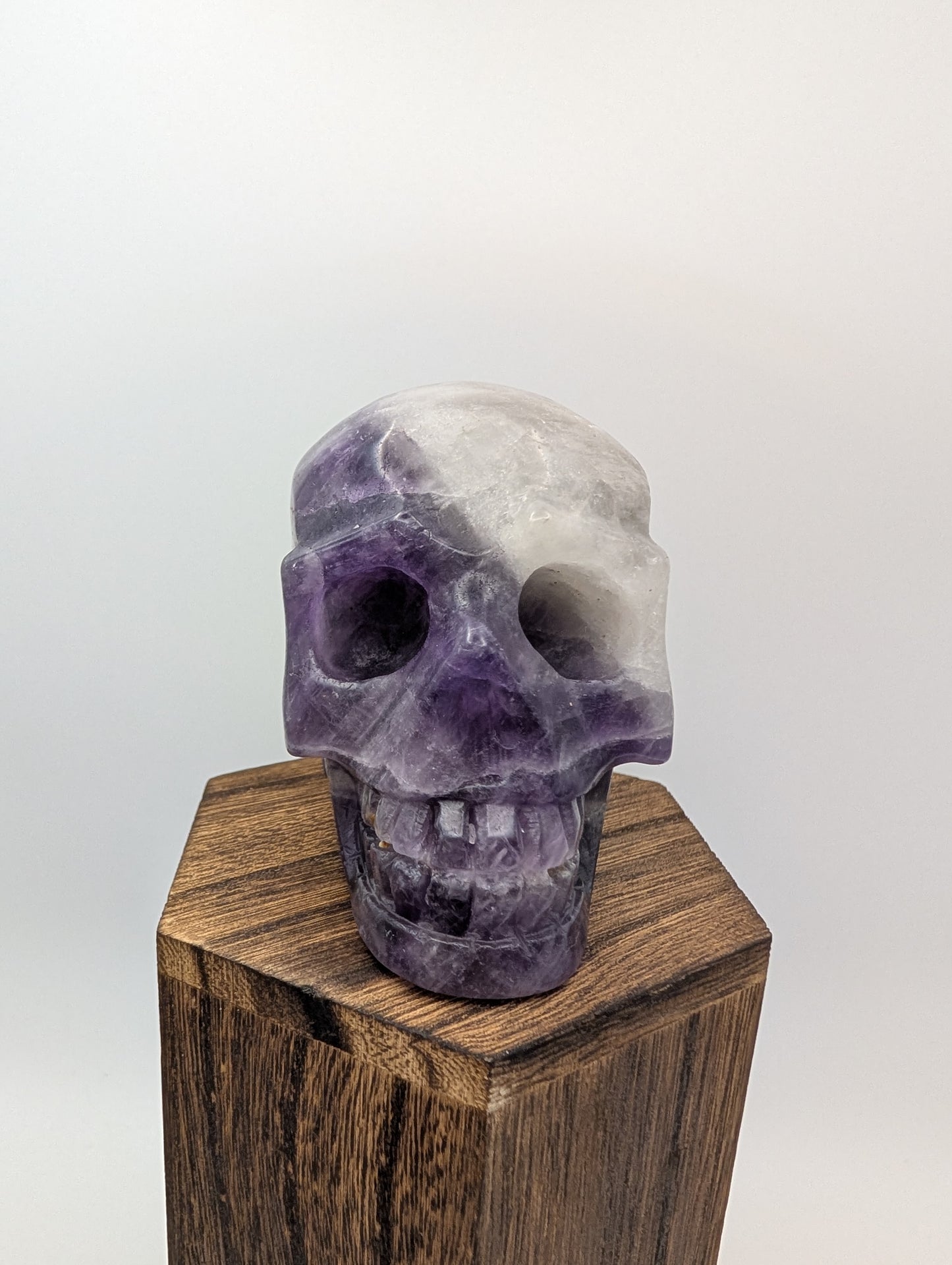 Druzy Amethyst Crystal Skull