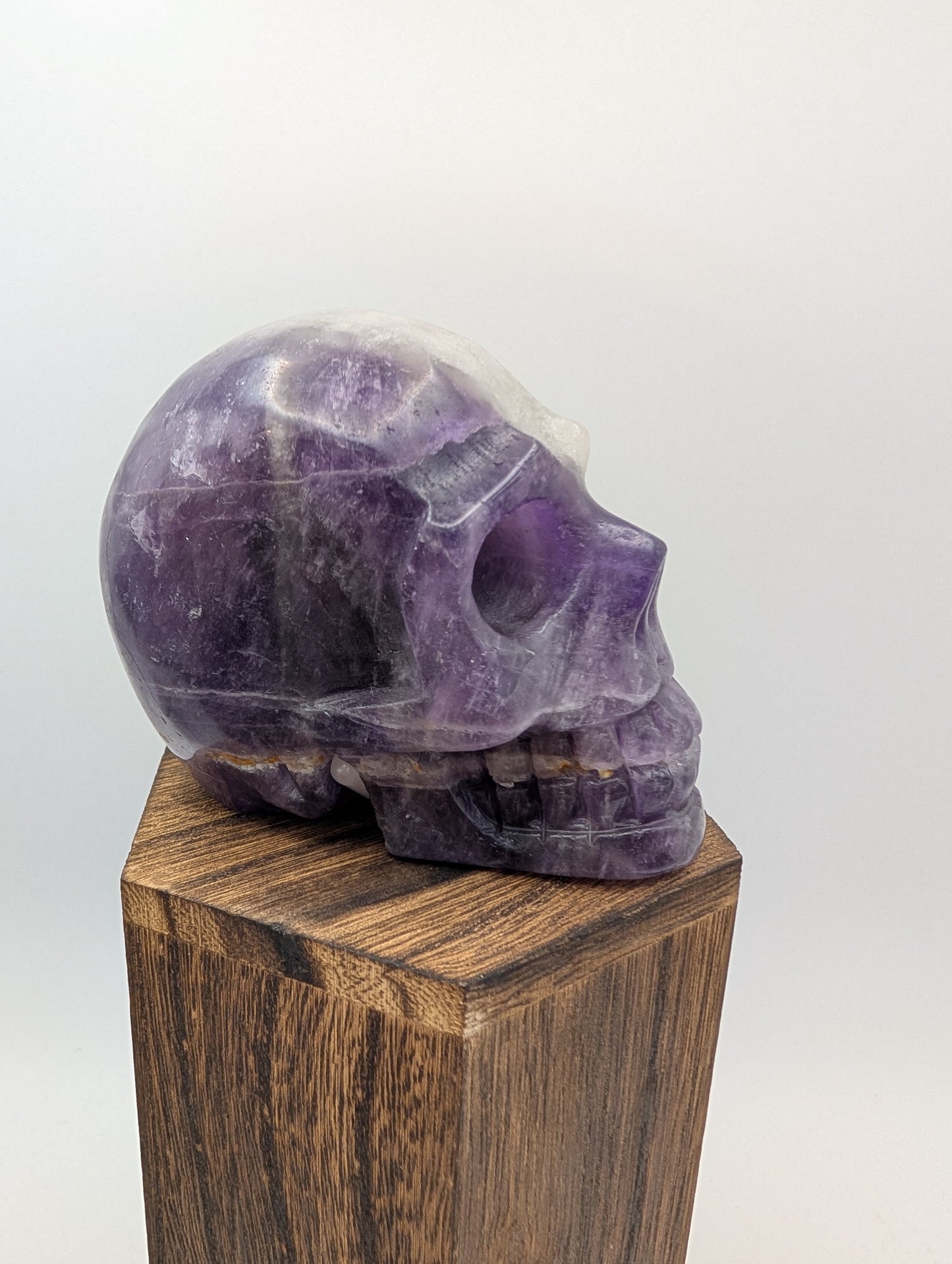 Druzy Amethyst Crystal Skull