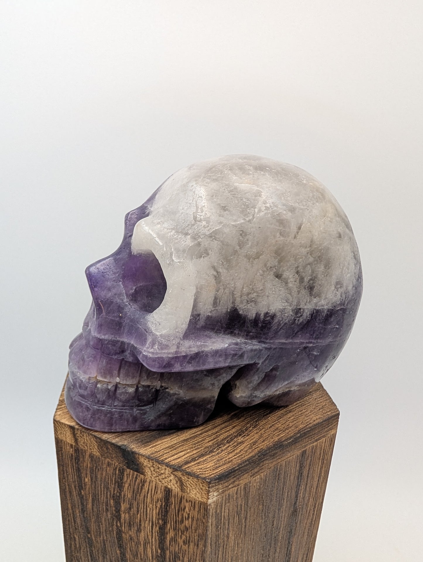 Druzy Amethyst Crystal Skull