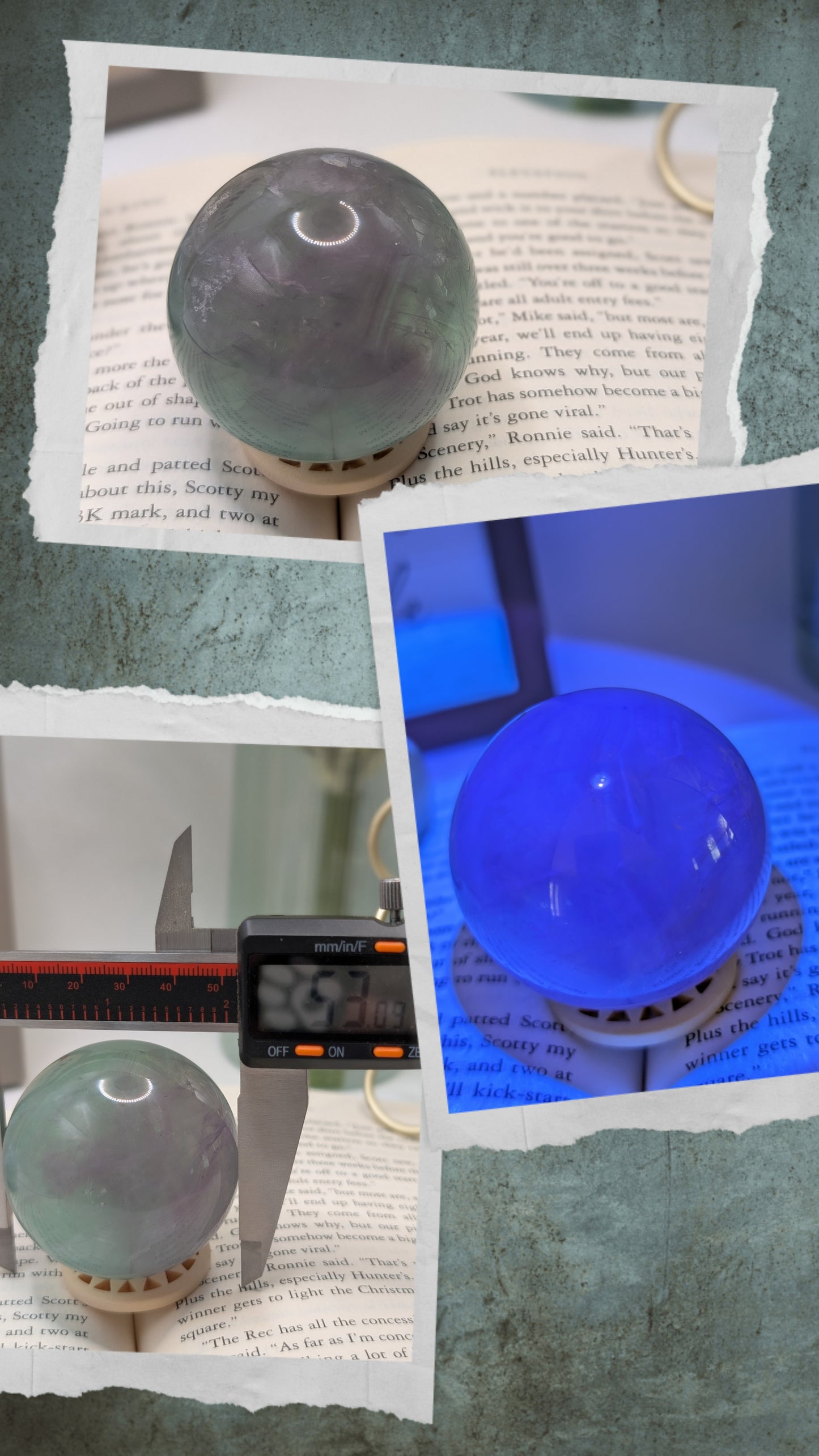 Green & Purple Fluorite Spheres With Brilliant UV Reaction!! Multiple Sizes Available!!