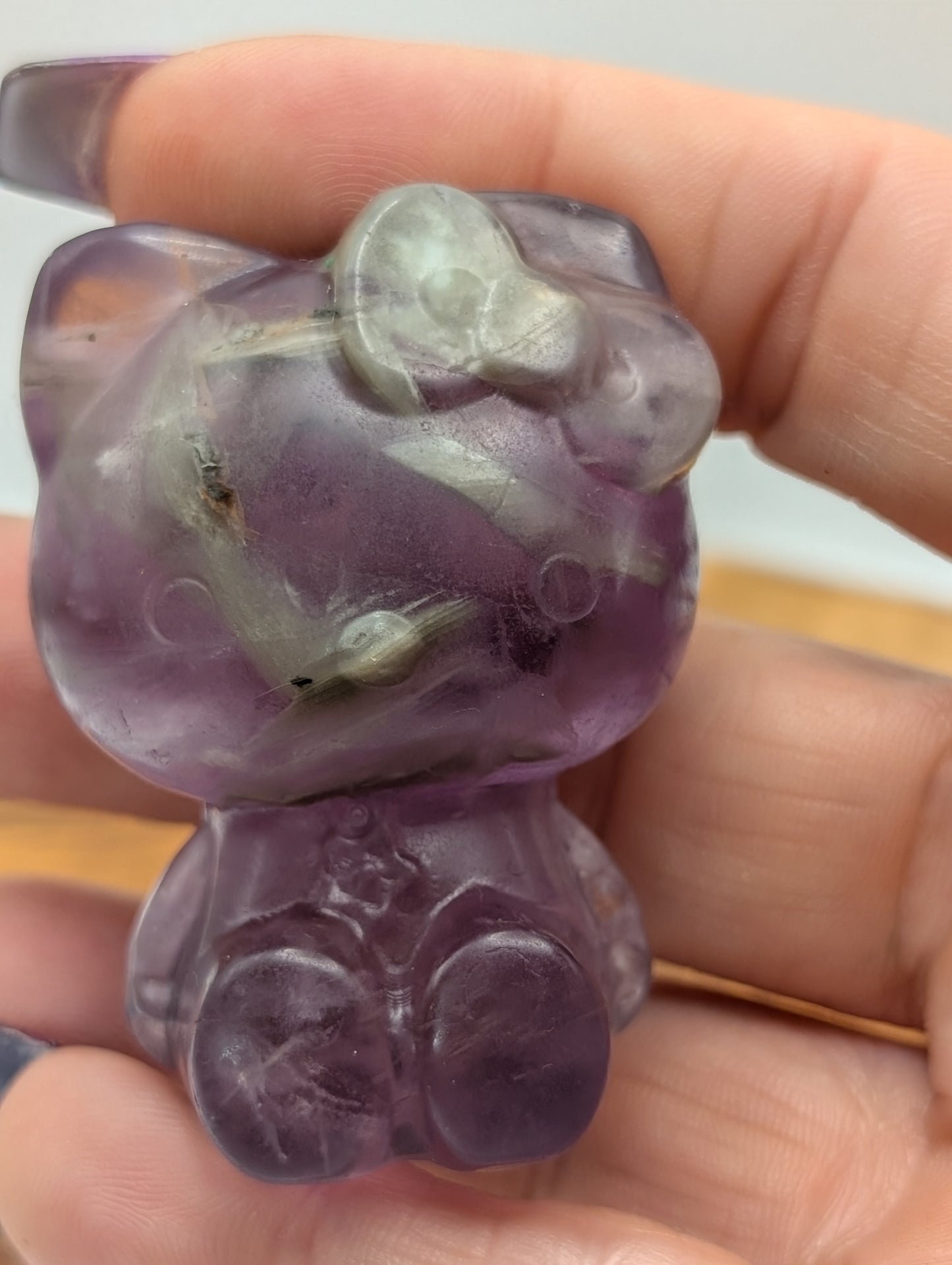 Fluorite Hello Kitty Carvings
