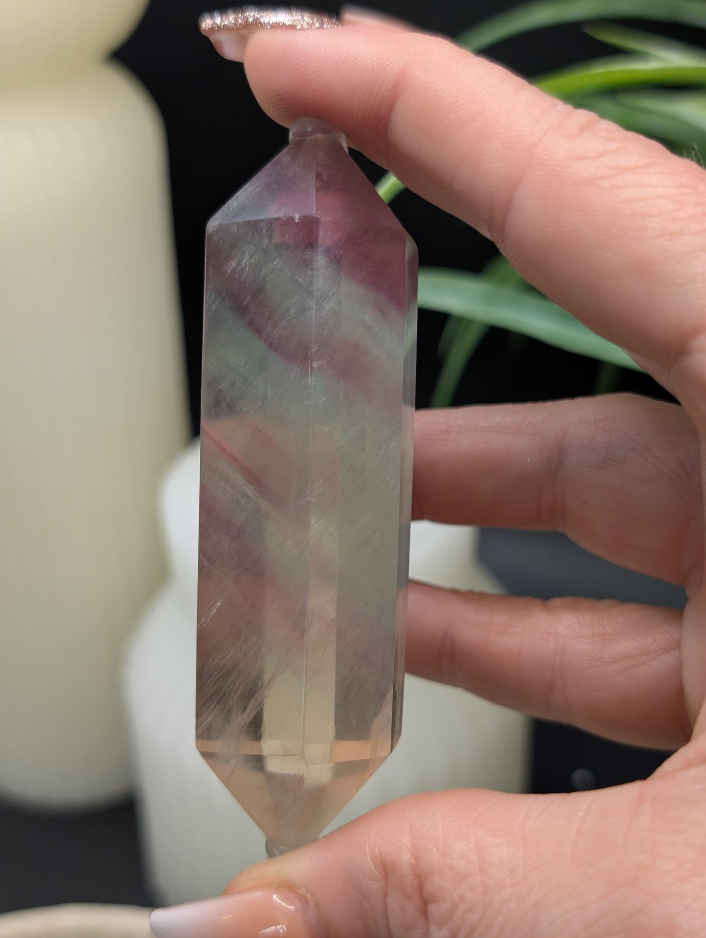 Fluorite Double Terminated Points in Greens, Yellows, Blues and Purple!