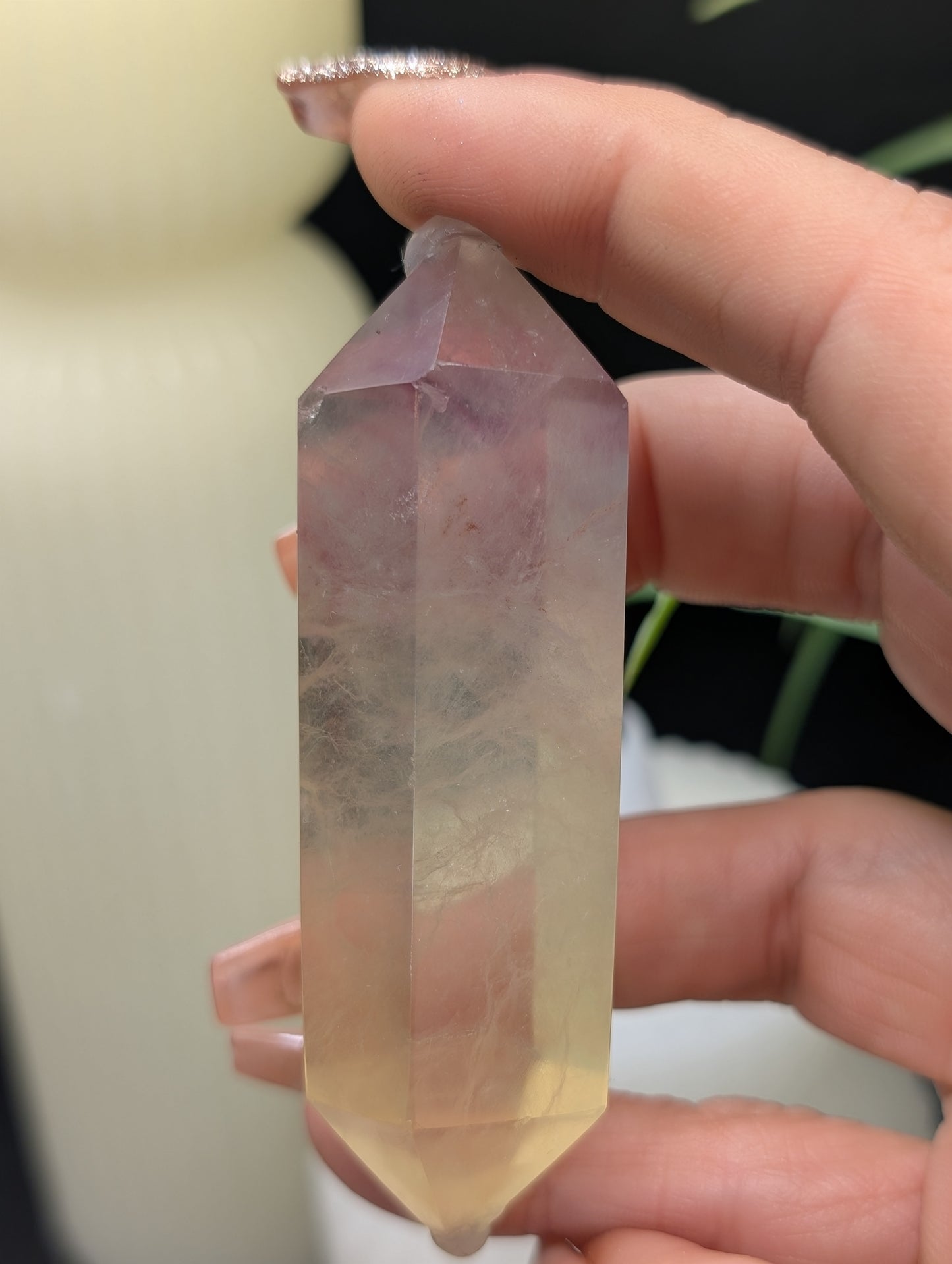 Fluorite Double Terminated Points in Greens, Yellows, Blues and Purple!