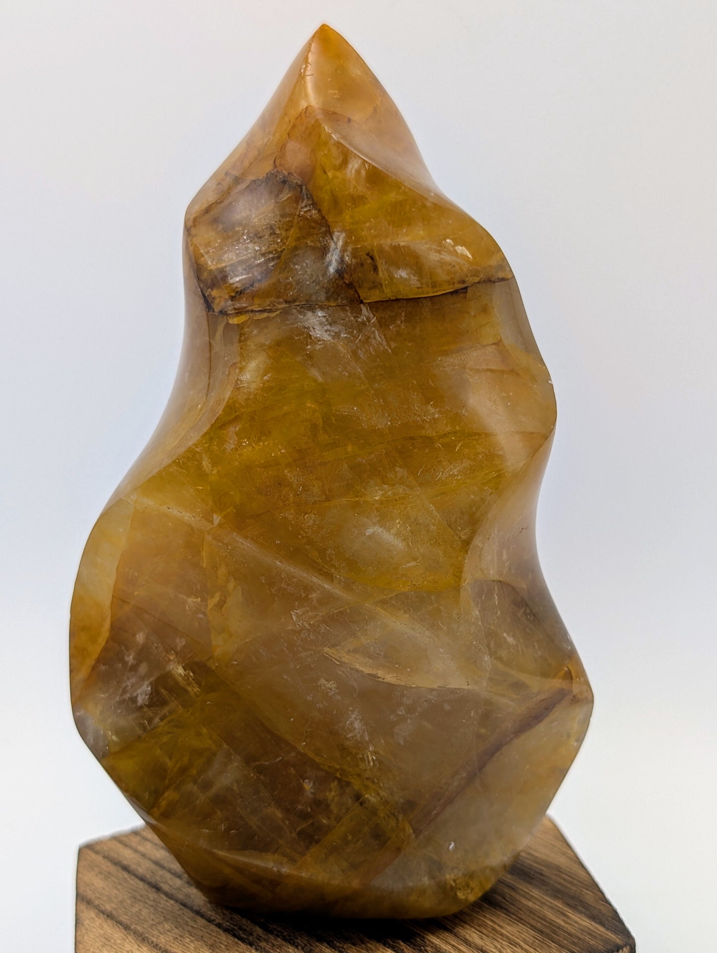 Deep Golden Healer Crystal Flame - Large Size
