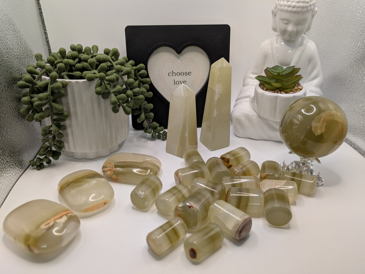 Green Onyx "Barrel Shaped" Tumbles - Extremely Unique Shape - High Quality Stones!