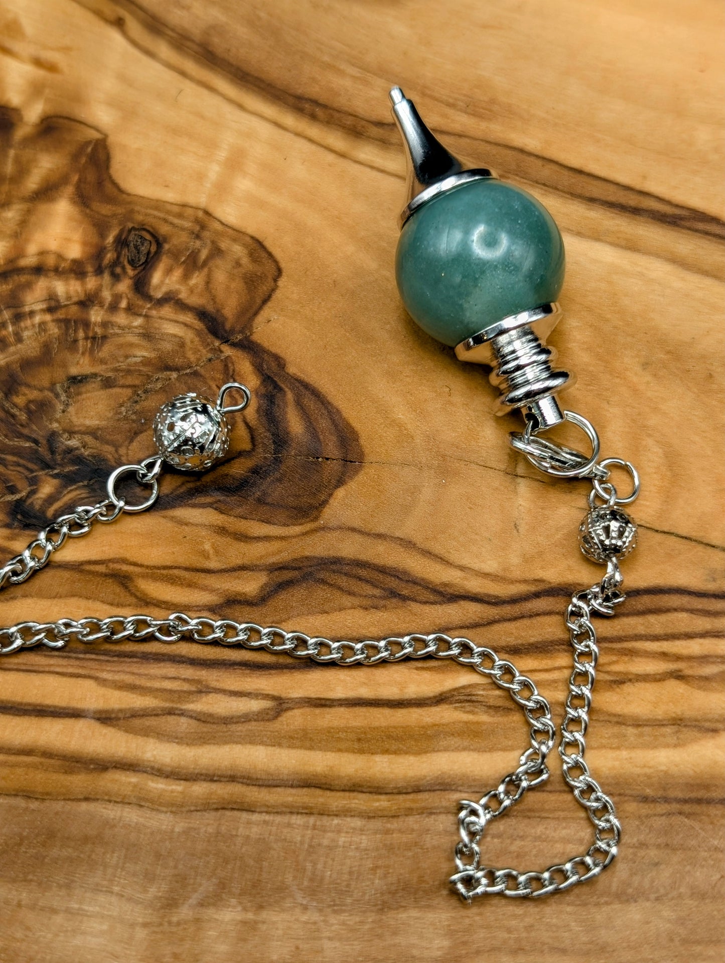 Crystal Pendulums on Silver Chains