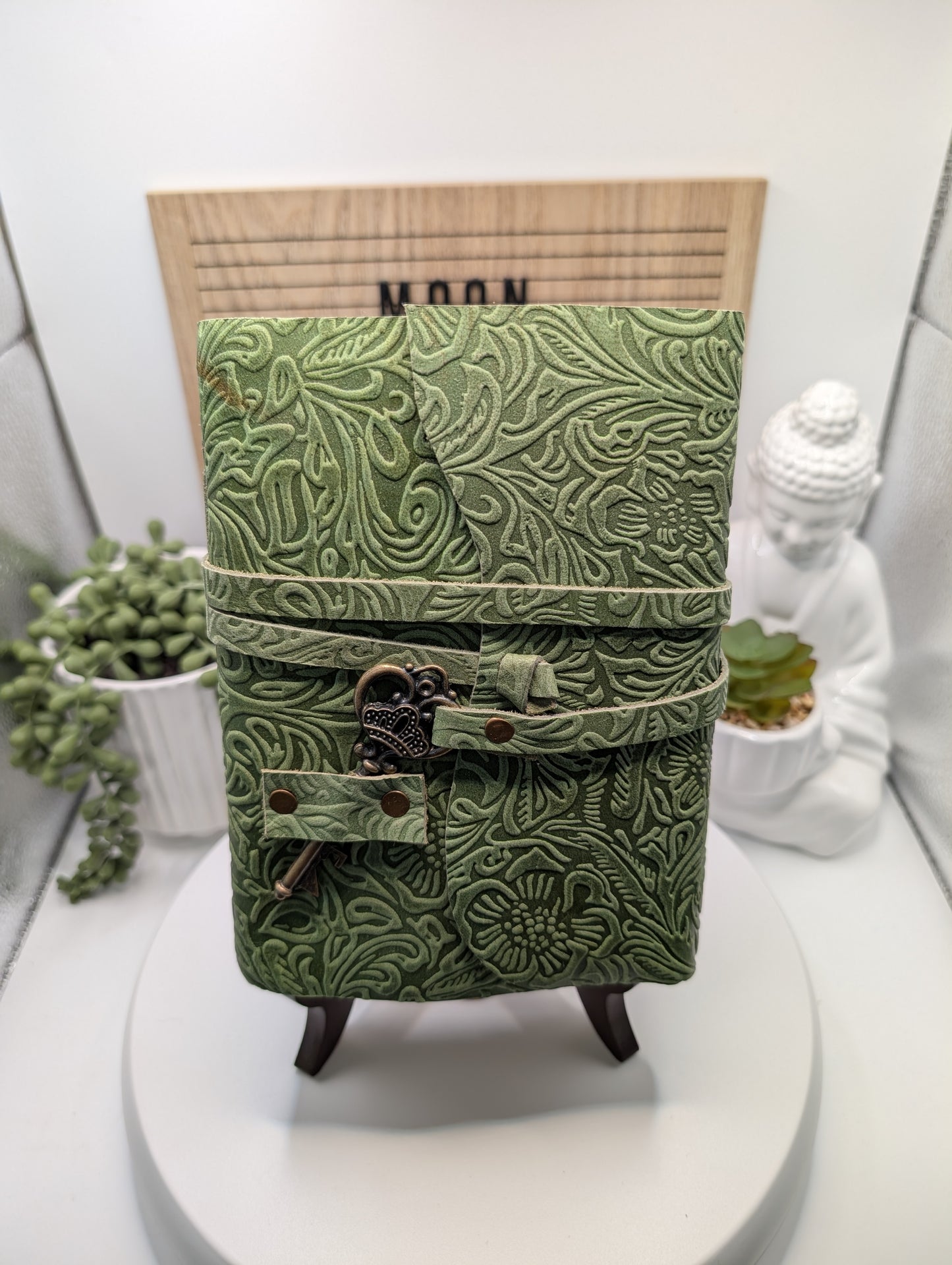 Handmade Genuine Leather Journals with Skeleton Key Closures