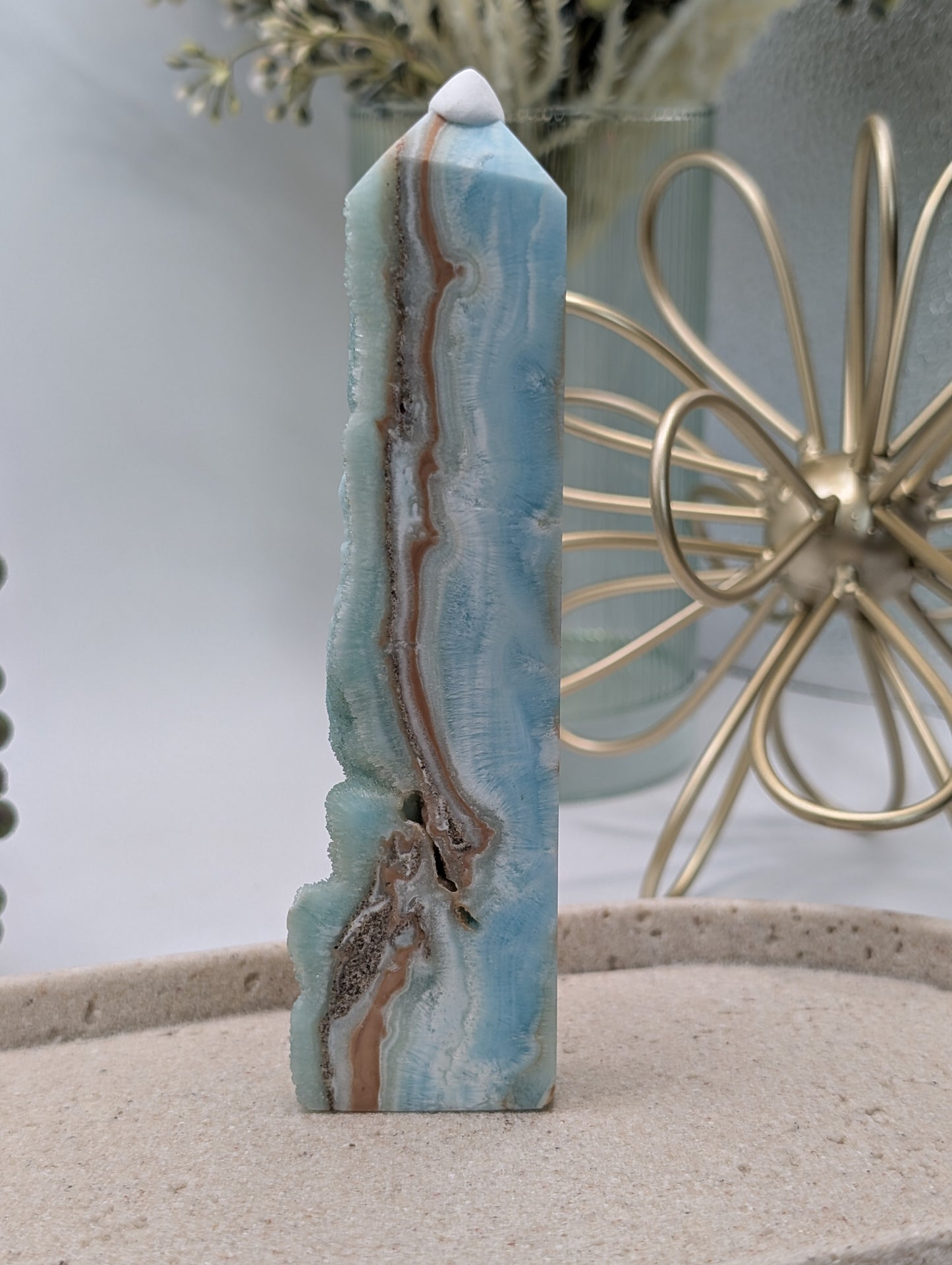 Hemimorphite Druzy Tower